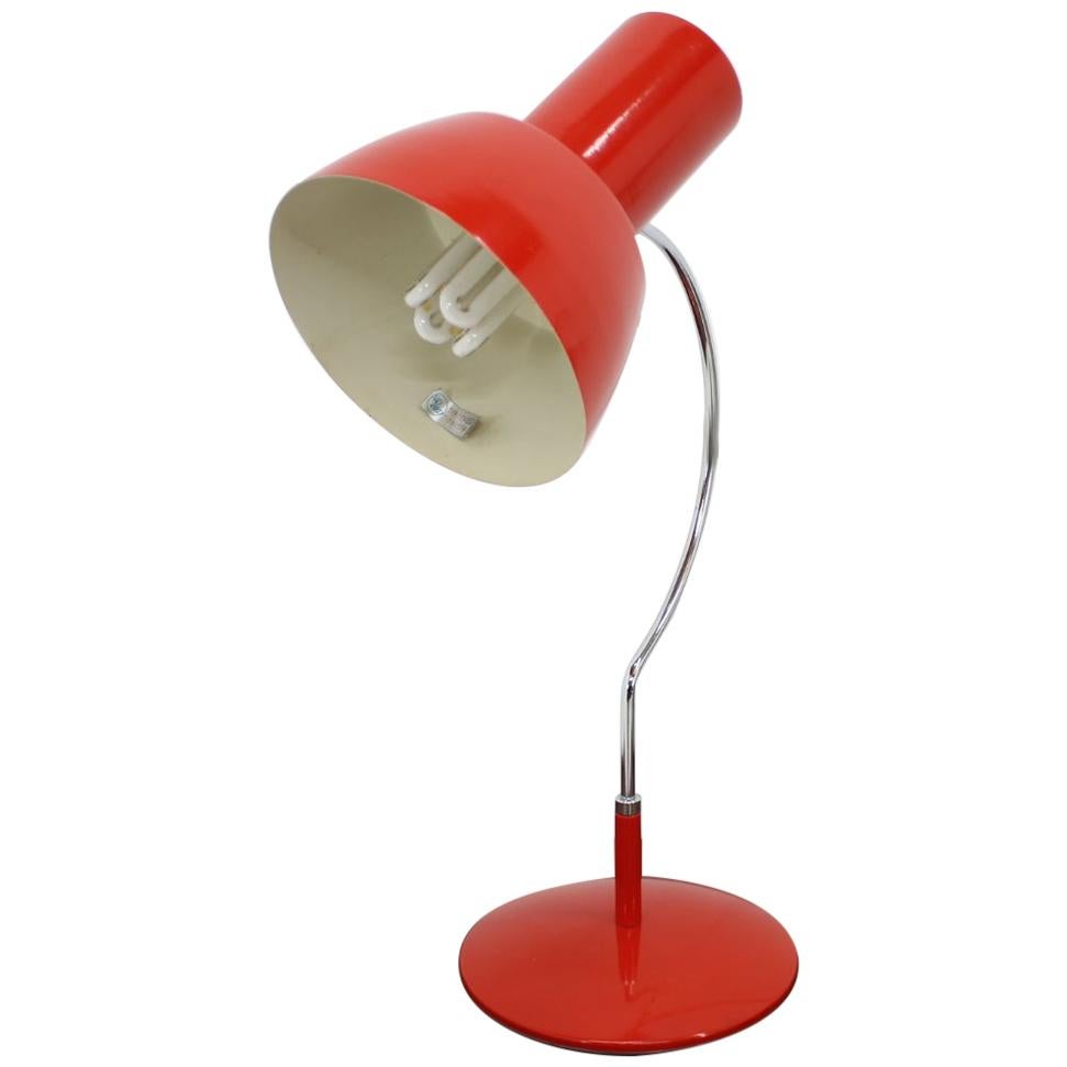 Lampada da tavolo rossa del Medioevo/ Napako, anni '60