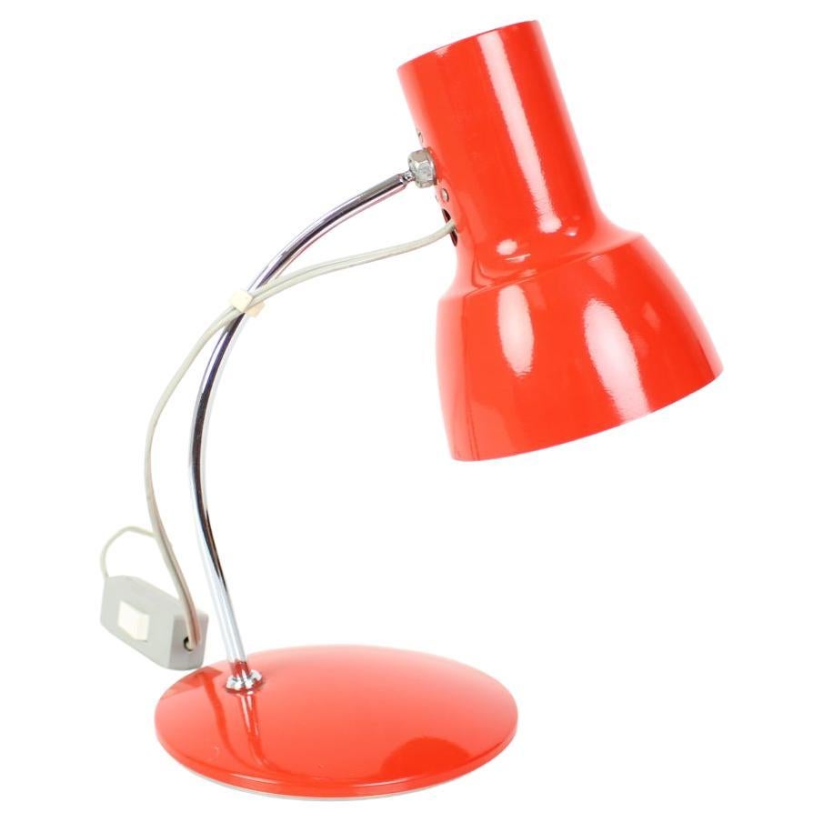  Mid-Century Red Table Lamp / Napako, 1970's