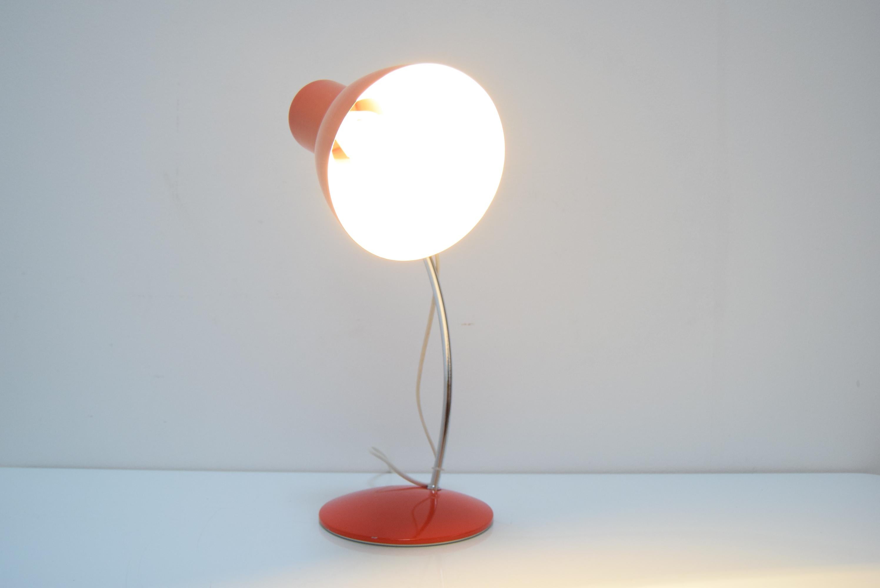 Midcentury Red Table Lamp/Napako Designed by Josef Hurka, 1970s For Sale 5