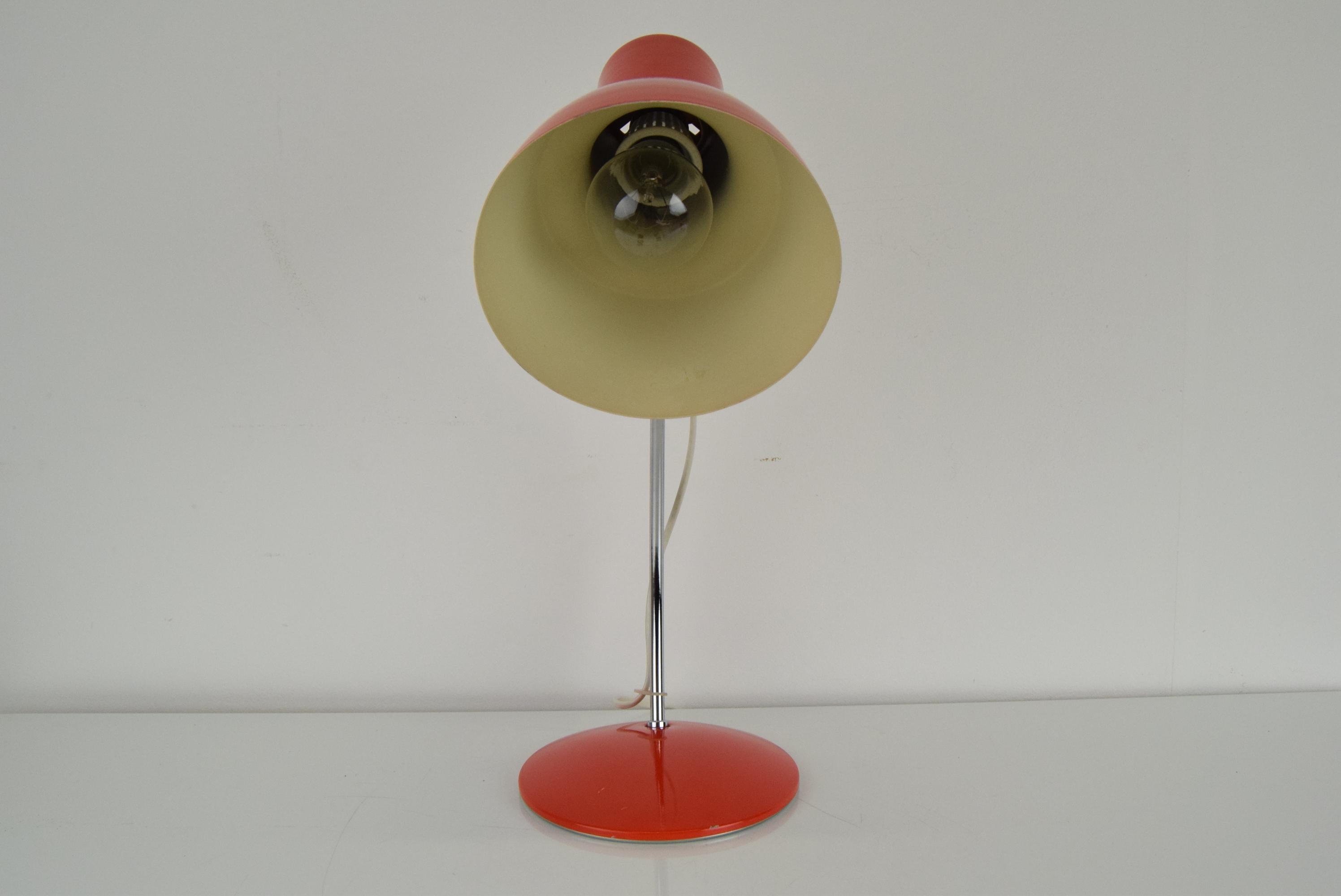 Midcentury Red Table Lamp/Napako Designed by Josef Hurka, 1970s In Good Condition For Sale In Praha, CZ