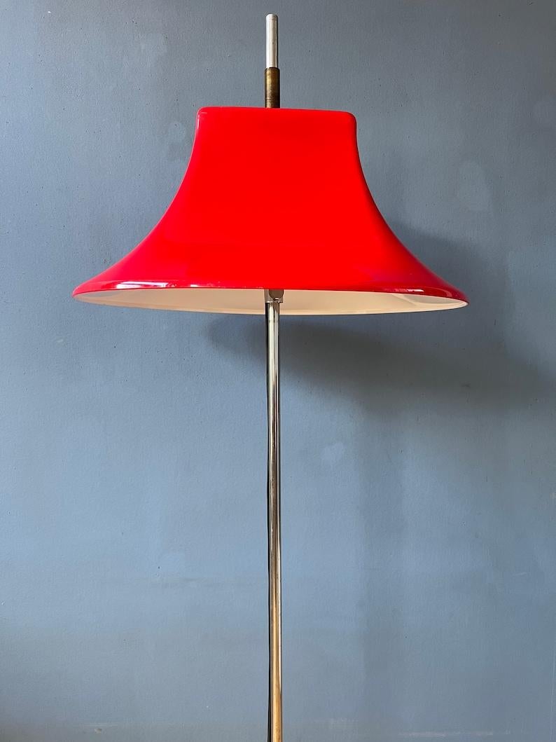Mid Century Red Willem Hagoort Space Age Acrylic Glass Floor Lamp, 1970s For Sale 2