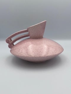 Mid Century Red Wing Pink Atomic Pitcher