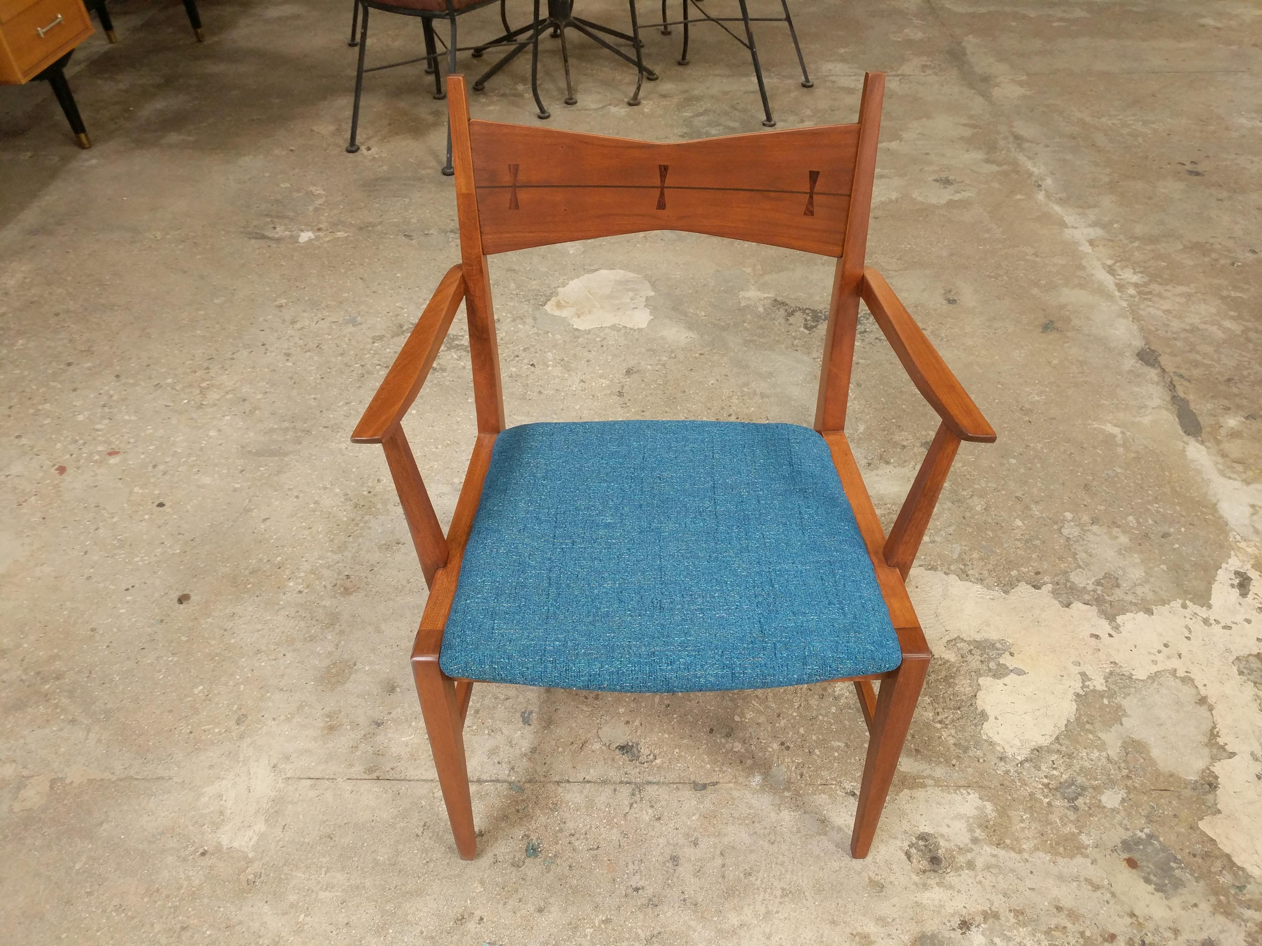 Midcentury Refinished and Reupholstered 
