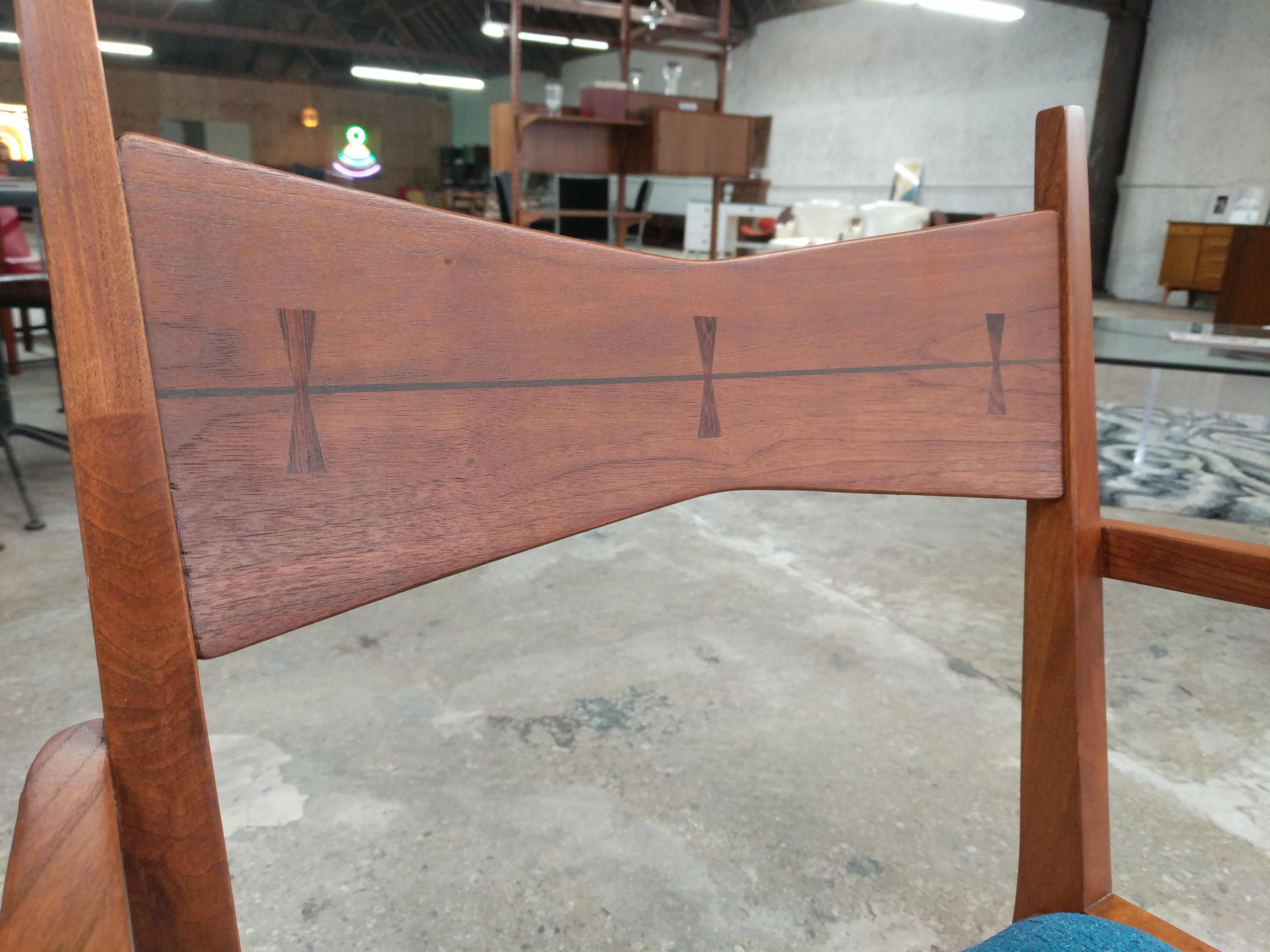 20th Century Midcentury Refinished and Reupholstered 