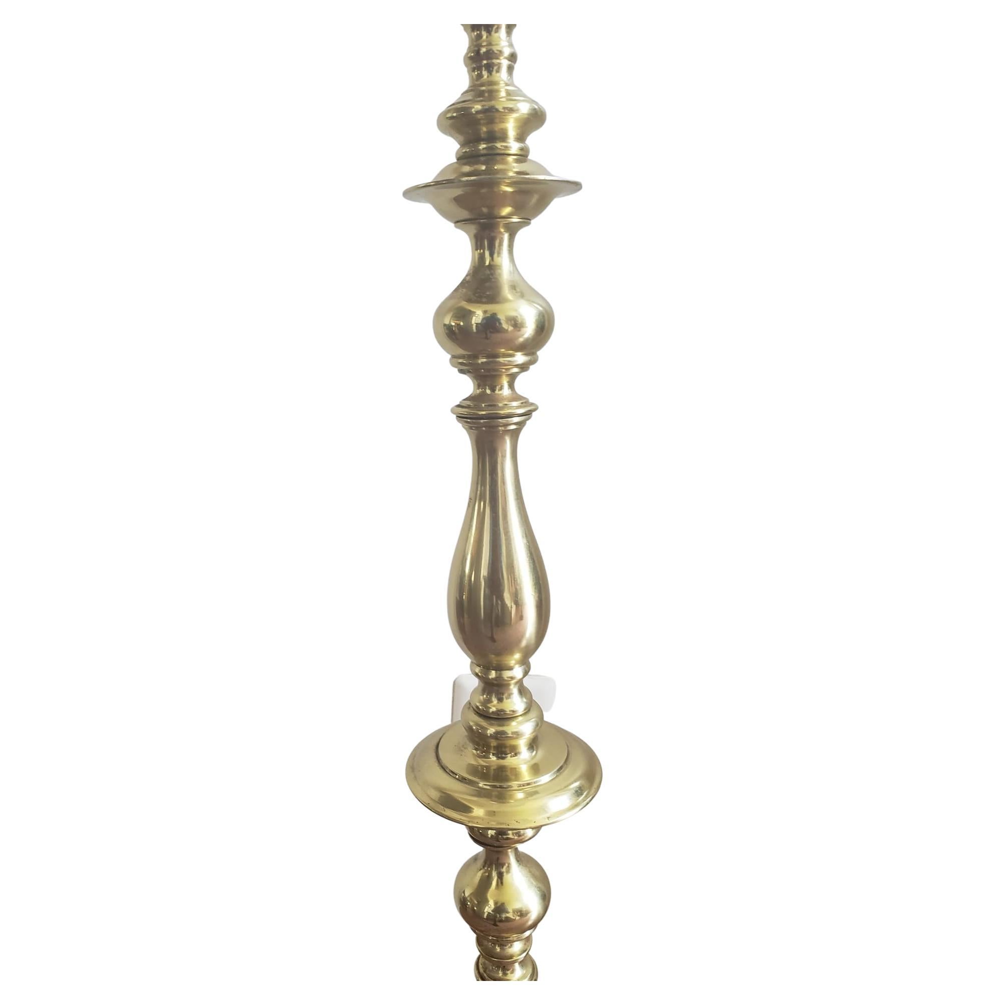 antique solid brass floor lamp
