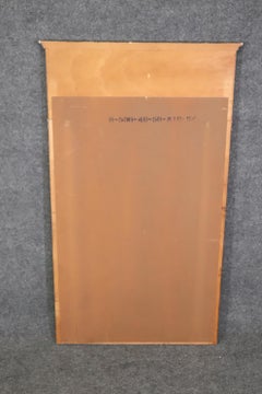 Mid Century Regency Style geschnitzt Wand hängenden Trumeau Spiegel mit vergoldeten Akzenten