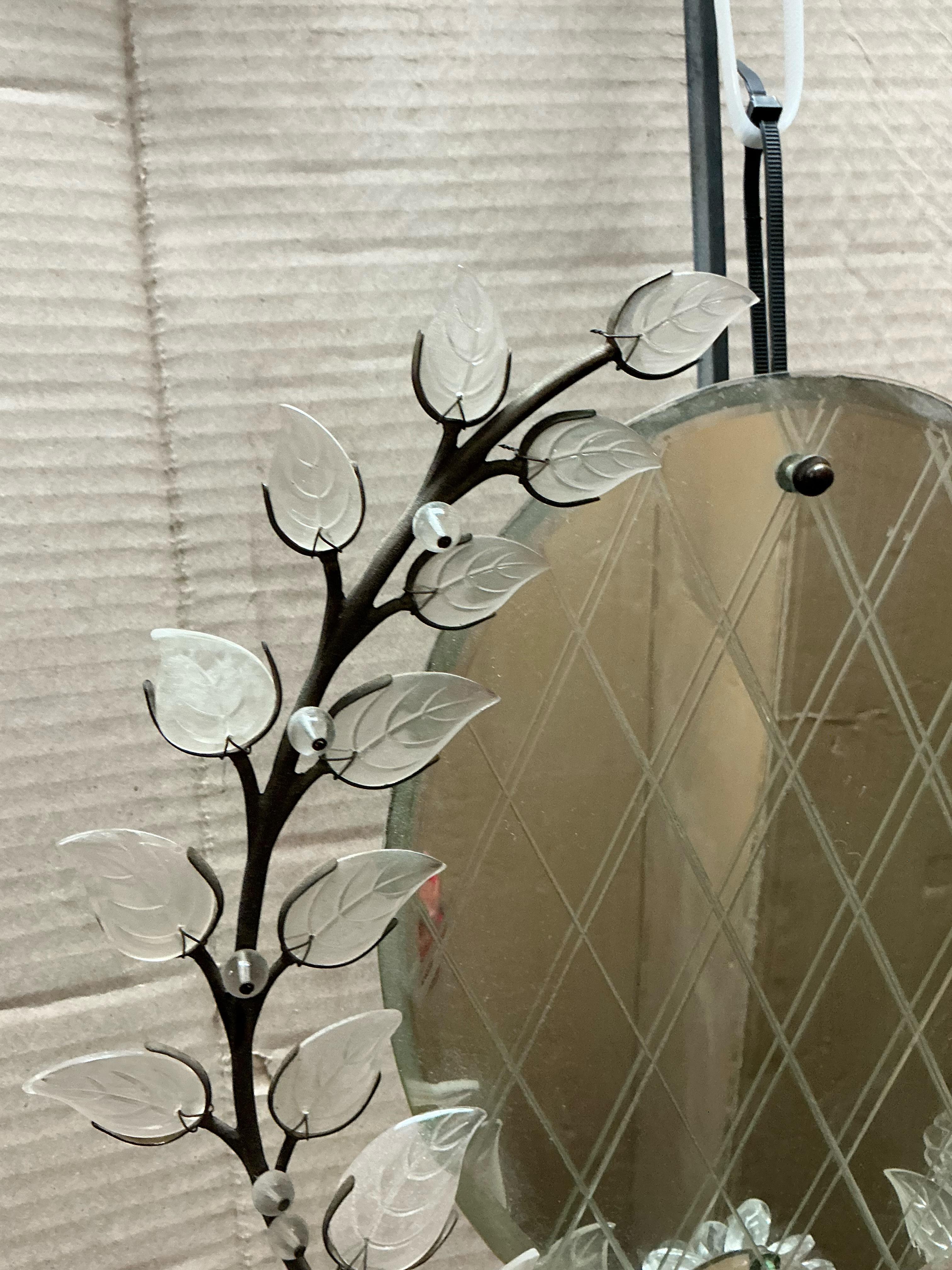 Italienische venezianische verspiegelte Wandleuchter aus Glas im Regency-Stil aus der Mitte des Jahrhunderts – Paar im Zustand „Gut“ im Angebot in Kennesaw, GA