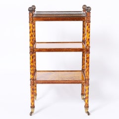 Mid Century Regency Style Three Tiered Stand