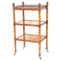 Vintage Mid Century Regency Style Three Tiered Stand