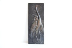Relieve de mediados de siglo con garzas
