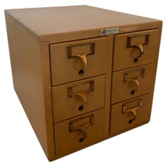 Mid-Century Remington Oak Library Card Catalog Cabinet