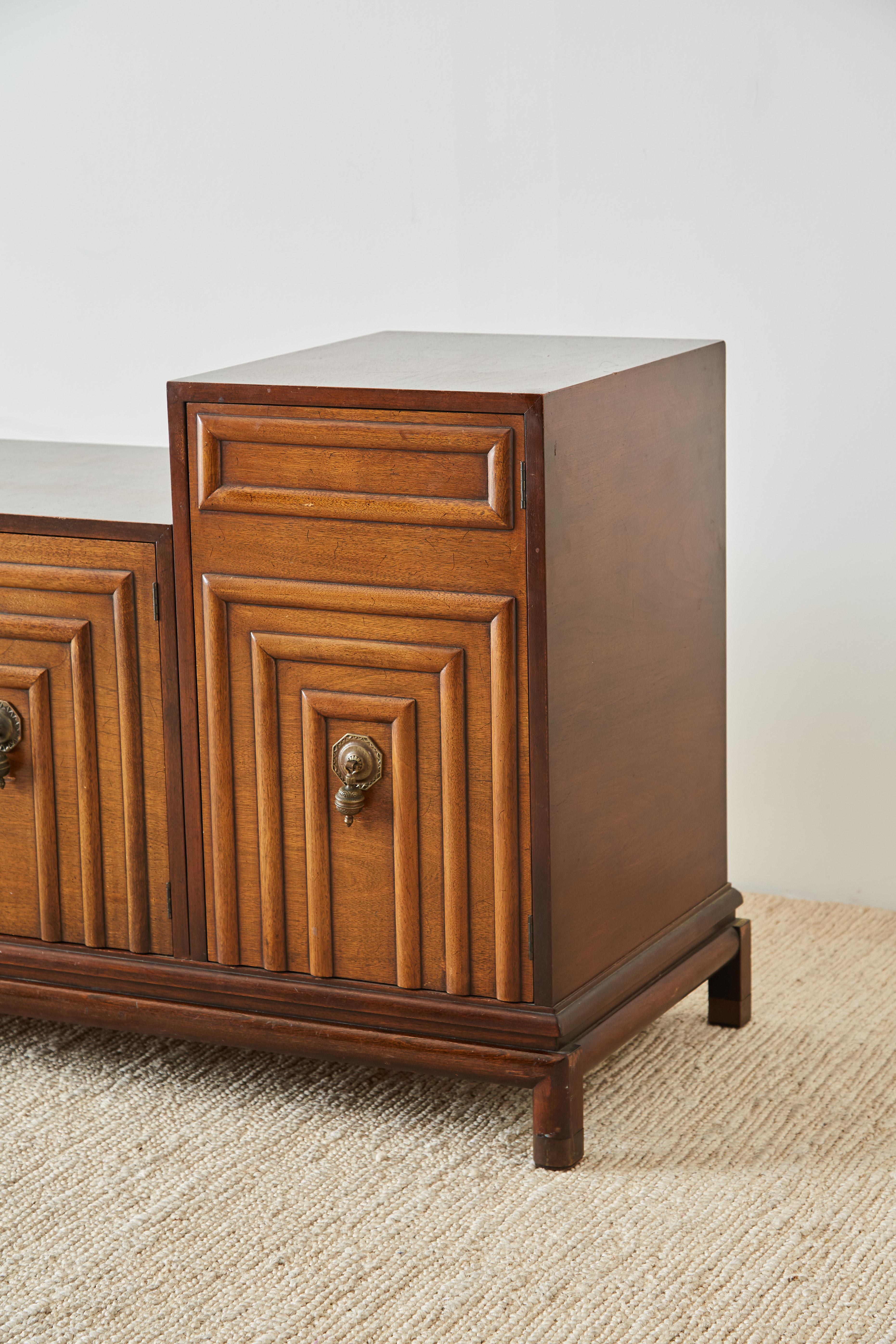 Hand-Crafted Midcentury Renzo Rutili Walnut Cabinet or Credenza