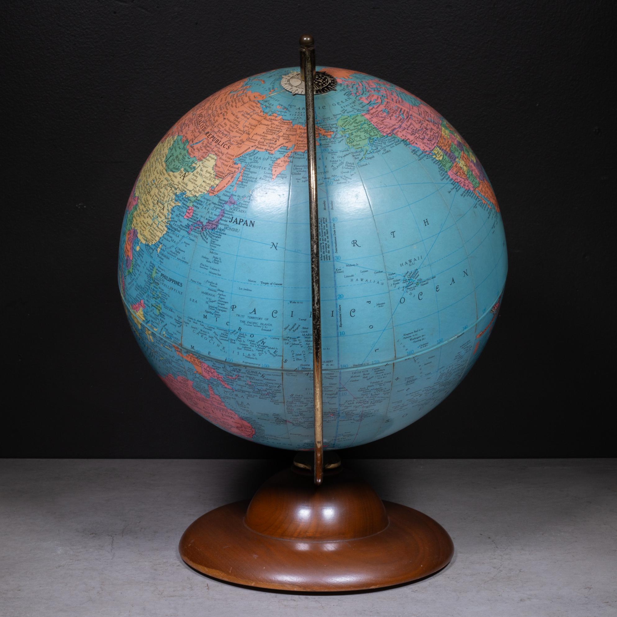 Mid-century Replogle 12 inch Globe c.1950 For Sale at 1stDibs