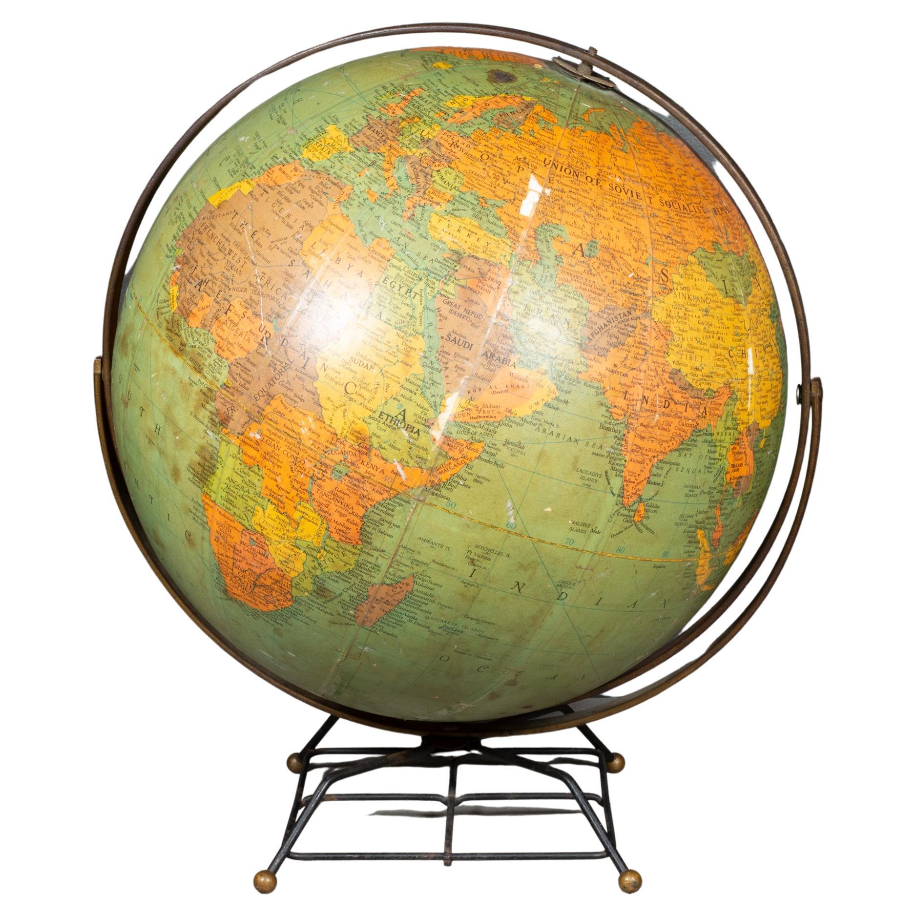 Mid-century Replogle 16 in. World Globe c.1950