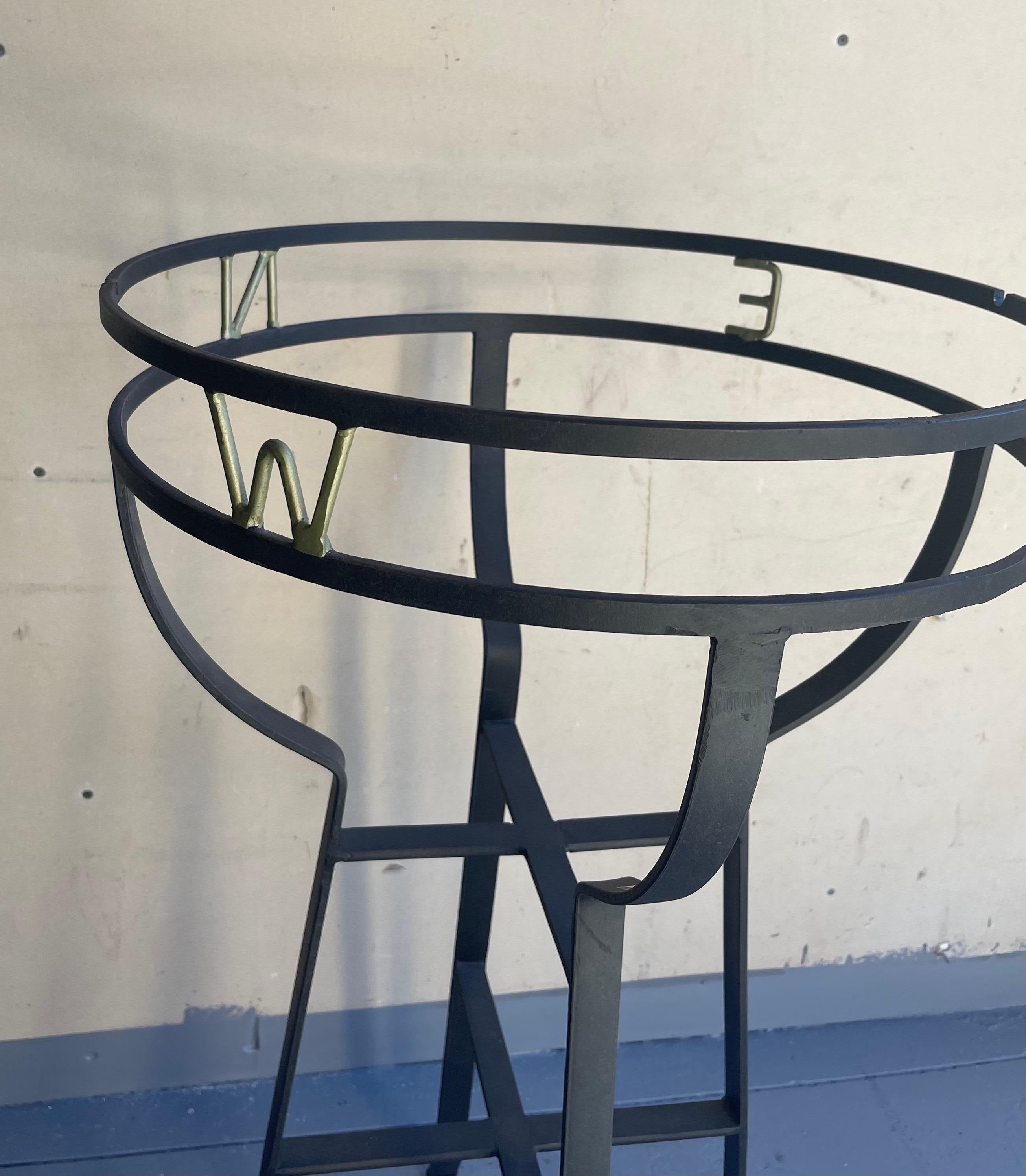 20th Century Mid-Century Replogle Globe on Wrought Iron Base in the Manner of Paul McCobb For Sale