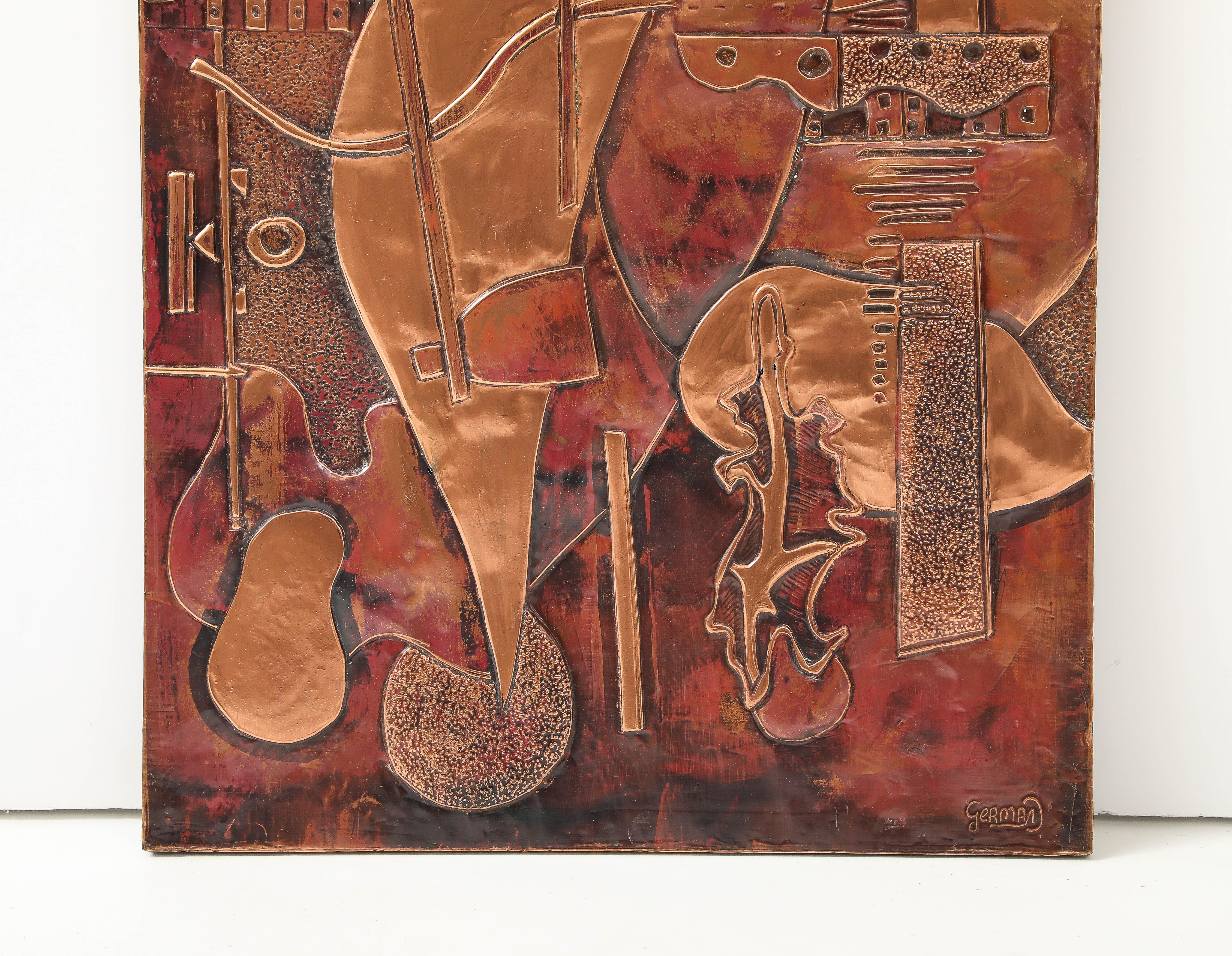 XX secolo Pannello in rame con natura morta di George Braque, metà del secolo scorso in vendita