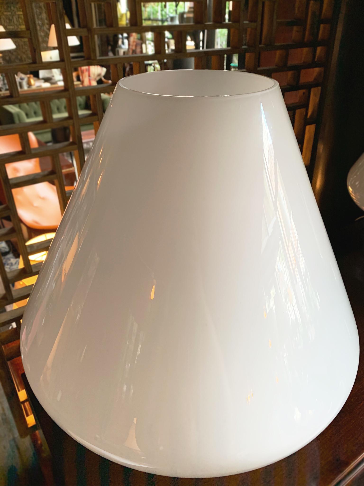 Mid-20th Century Pair of Res Murano Glass Mushroom Table Lamps