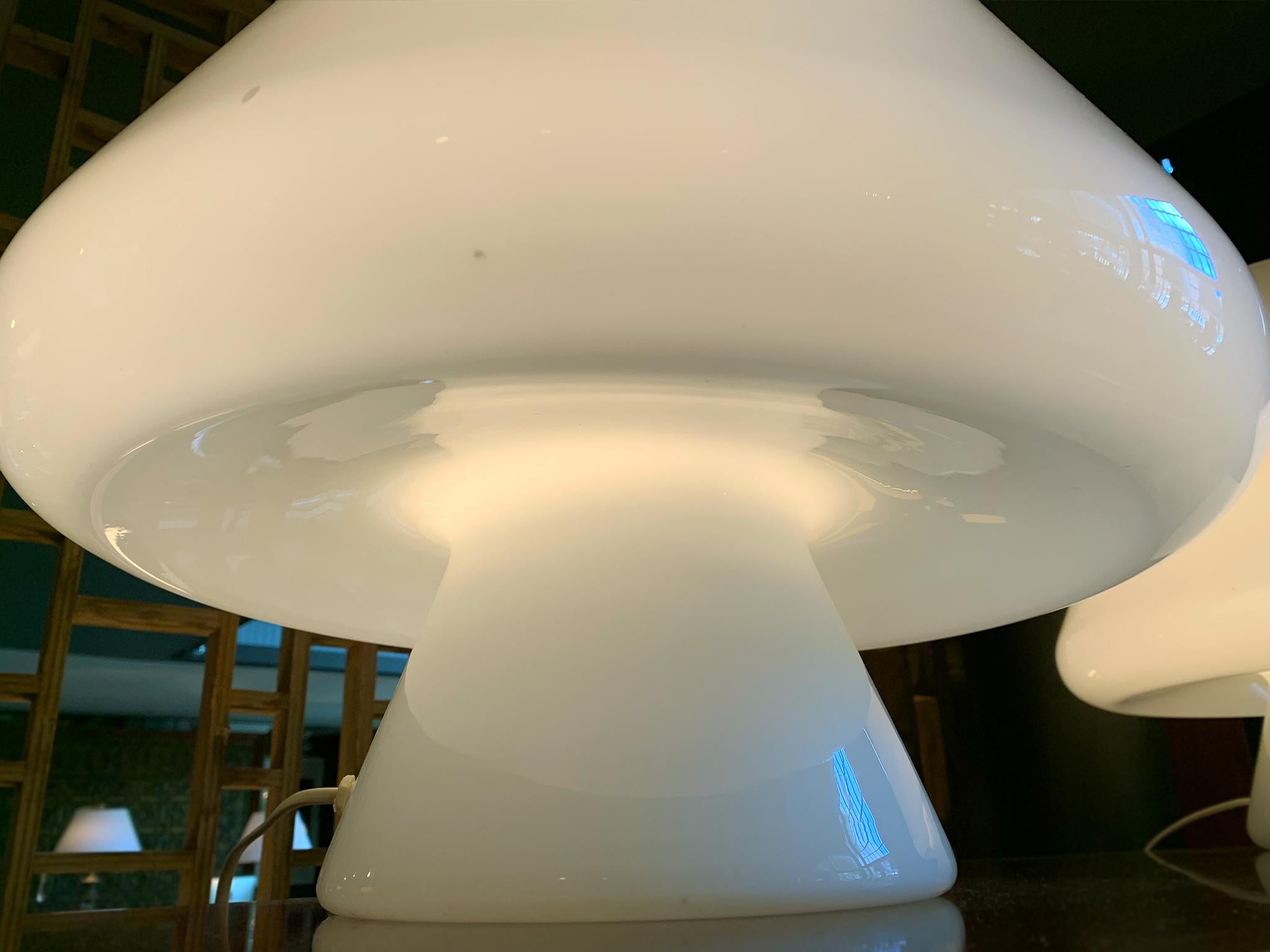 Pair of Res Murano Glass Mushroom Table Lamps 8