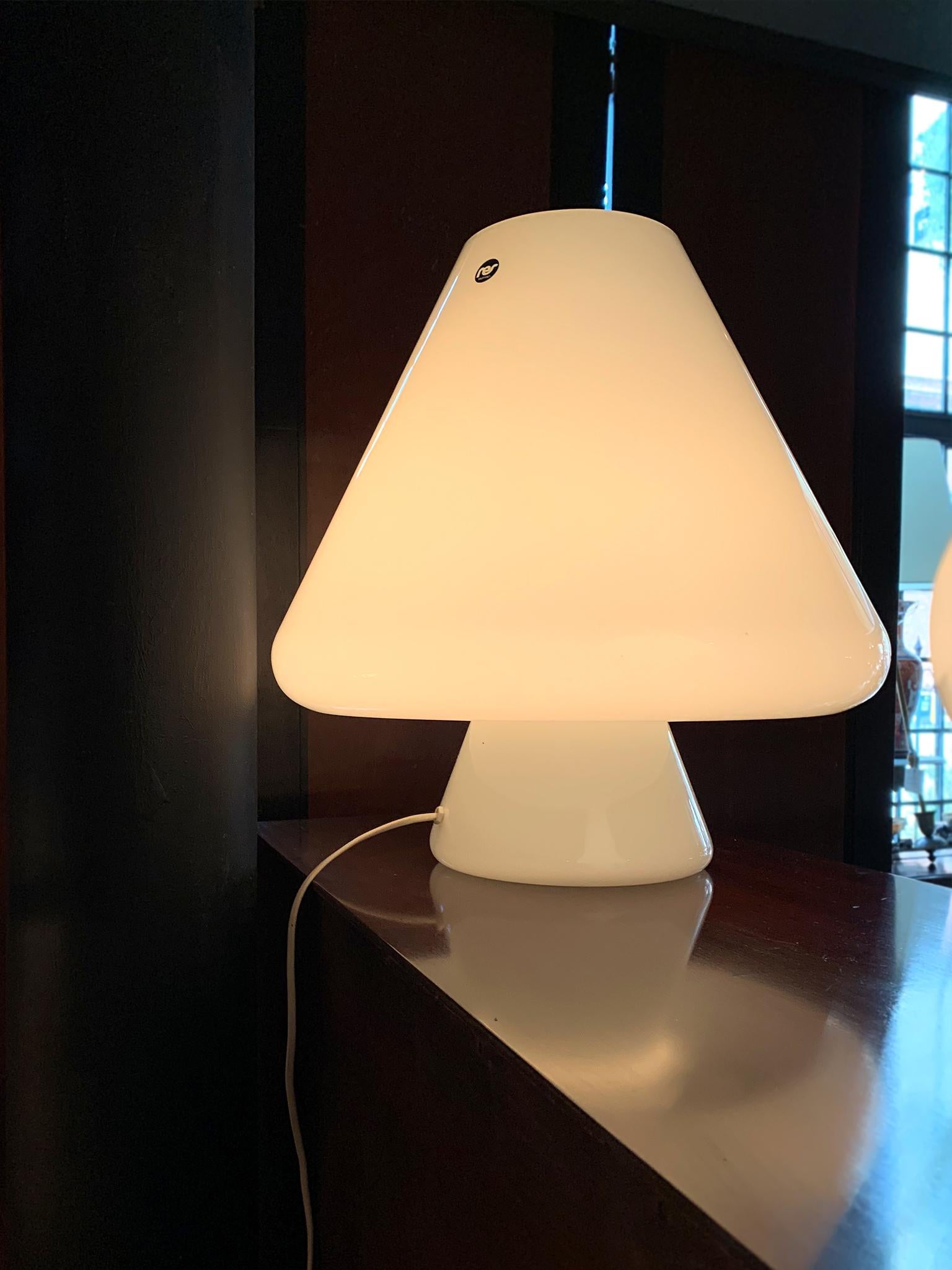 Pair of Res Murano Glass Mushroom Table Lamps 5