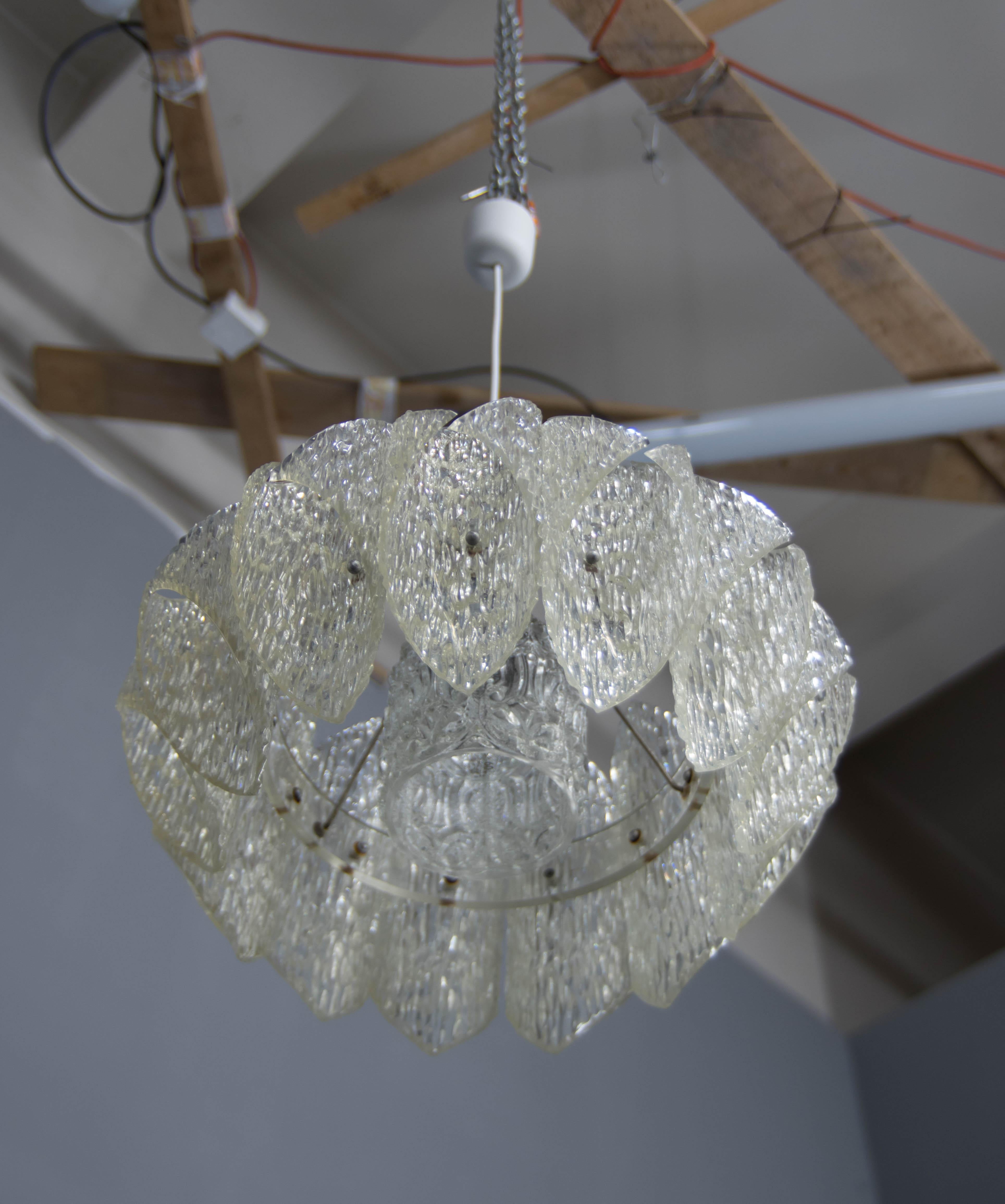 Mid-Century Resin and Glass Pendant, 1960s For Sale 4