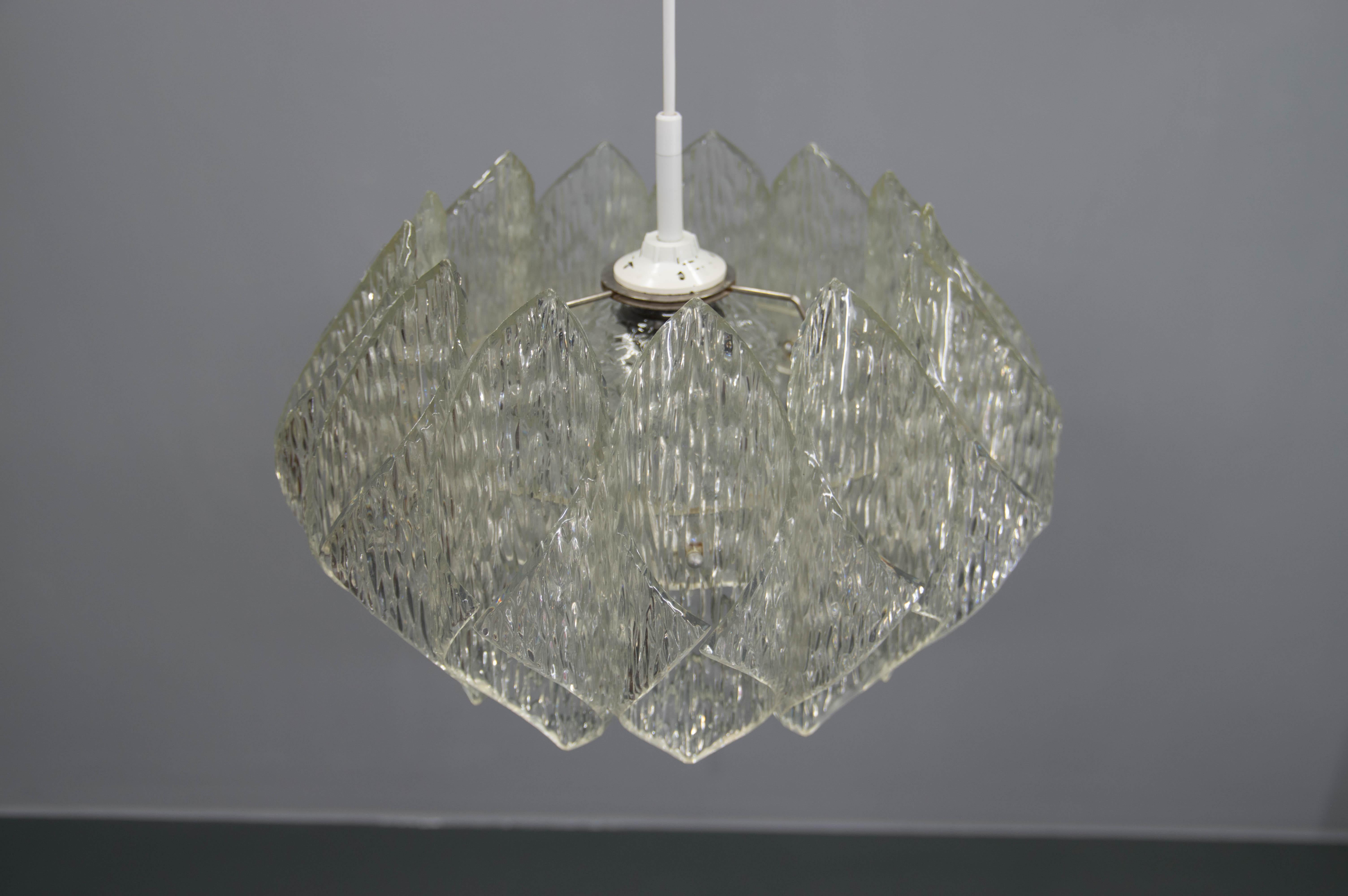 Mid-Century Resin and Glass Pendant, 1960s For Sale 5