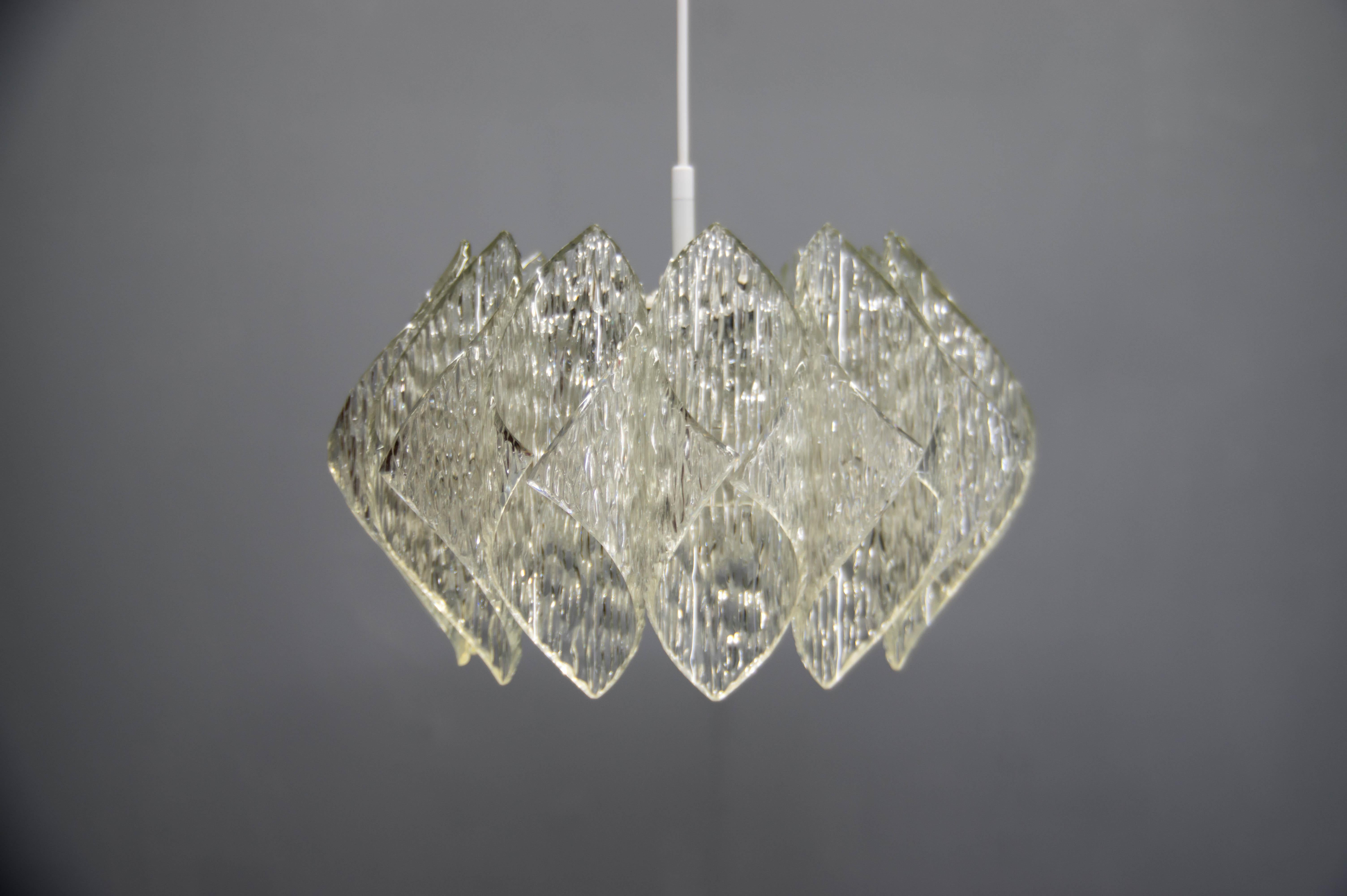Mid-Century Modern Mid-Century Resin and Glass Pendant, 1960s For Sale
