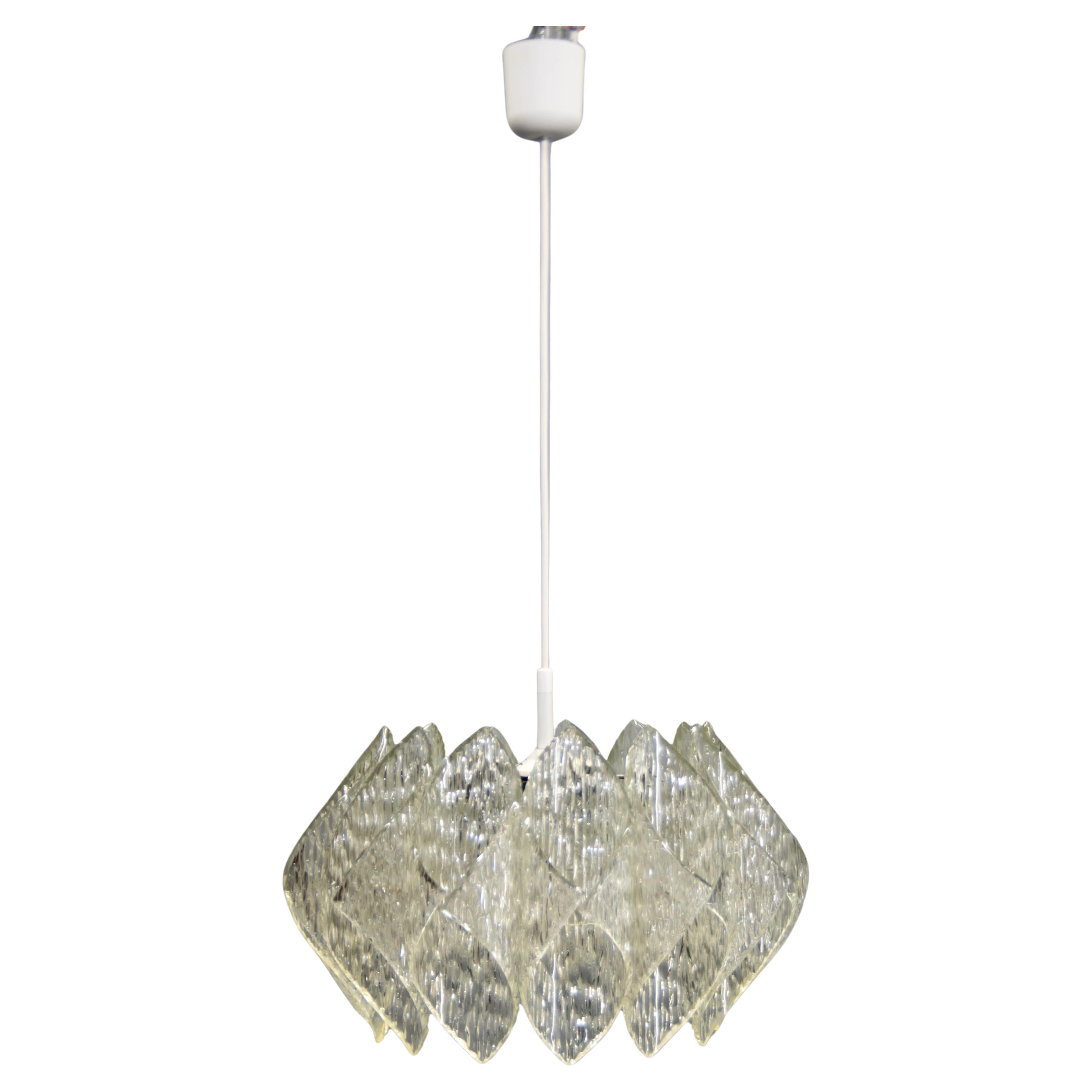 Mid-Century Resin and Glass Pendant, 1960s