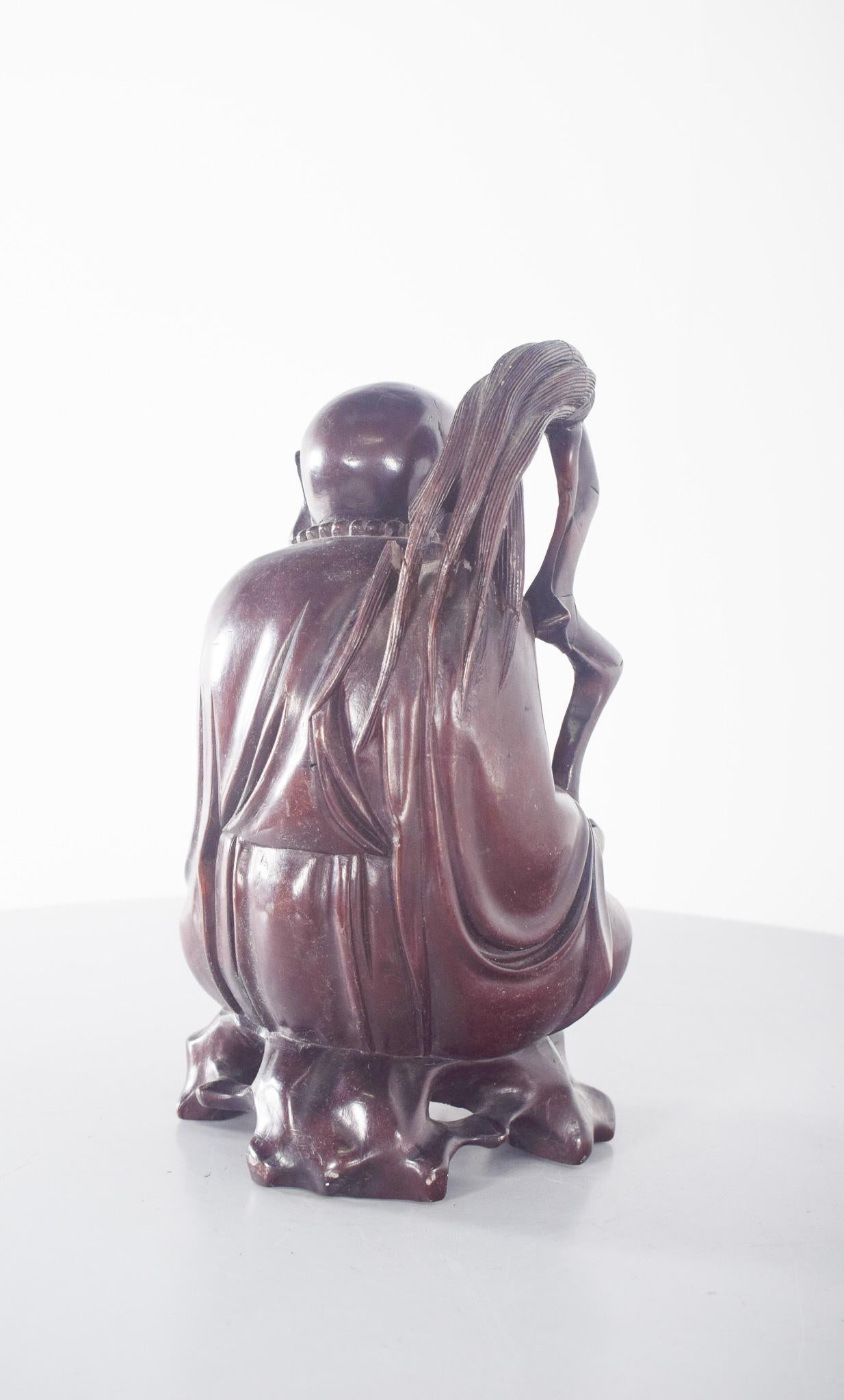 Portoghese Scultura in resina di Budai di metà secolo in vendita