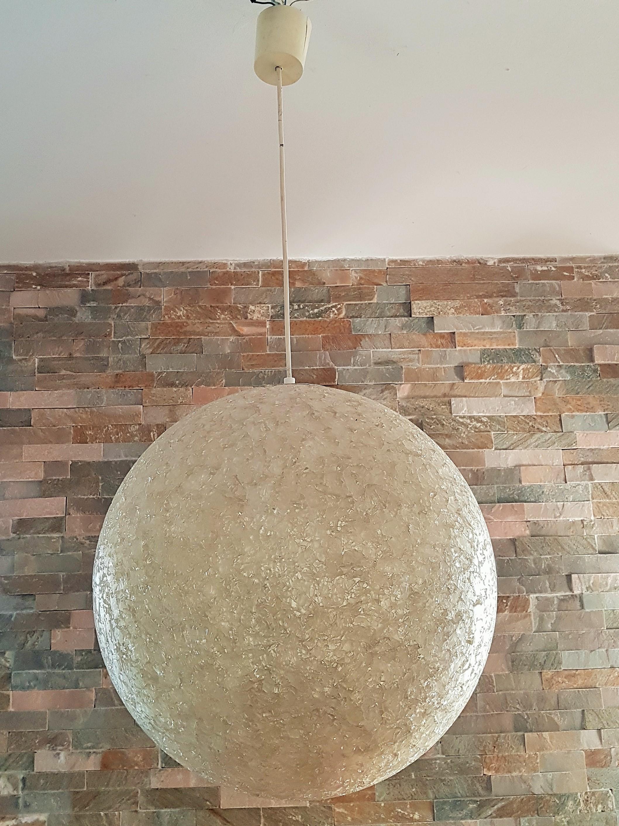 Mid-Century Resin Sugar Ball Sphere Globe Pop Art Lamp, Italy, 1960 For Sale 7