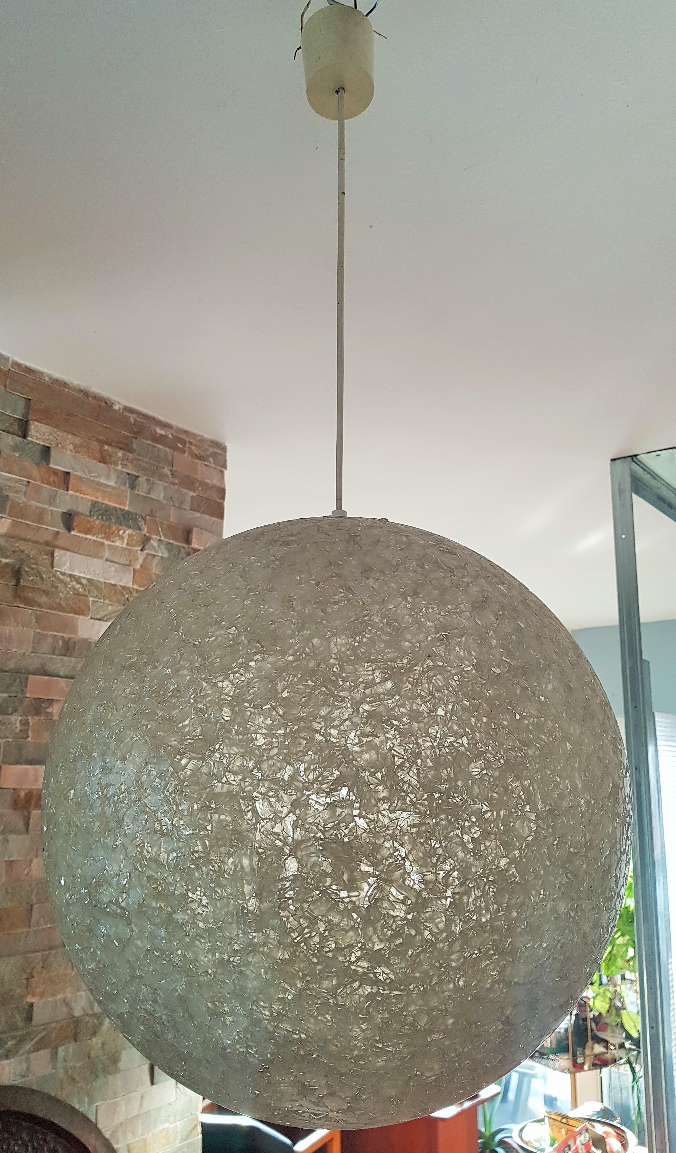 Italian Mid-Century Resin Sugar Ball Sphere Globe Pop Art Lamp, Italy, 1960 For Sale