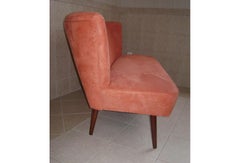Mid Century Restored Orange Club Sofa