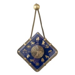 Mid Century Retro/ Art Deco Zodiac Clock, German, Atlanta Clock Company