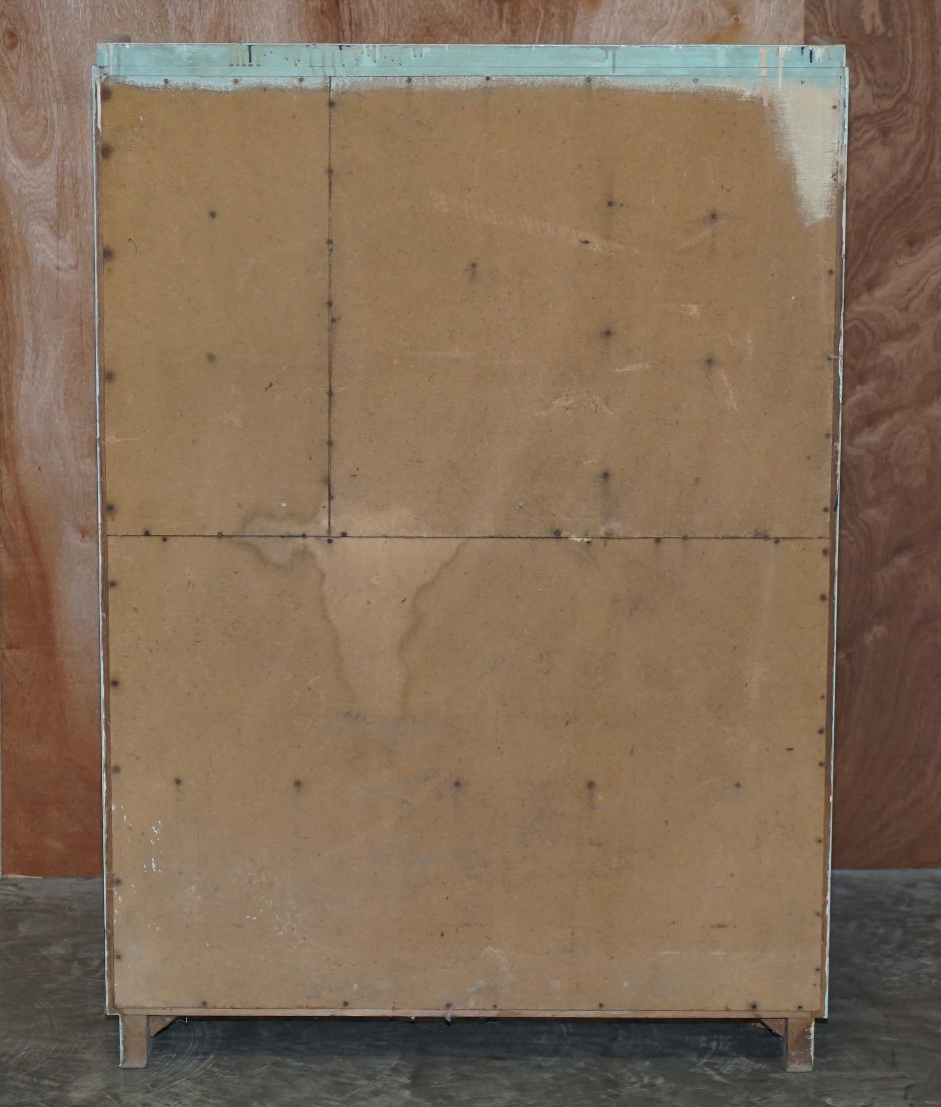 Bois Armoire ou meuble de rangement de cuisine bleu œuf de canard datant de 1950