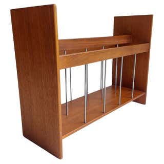 Midcentury Danish Teak Magazine Rack, 1960s For Sale at 1stDibs