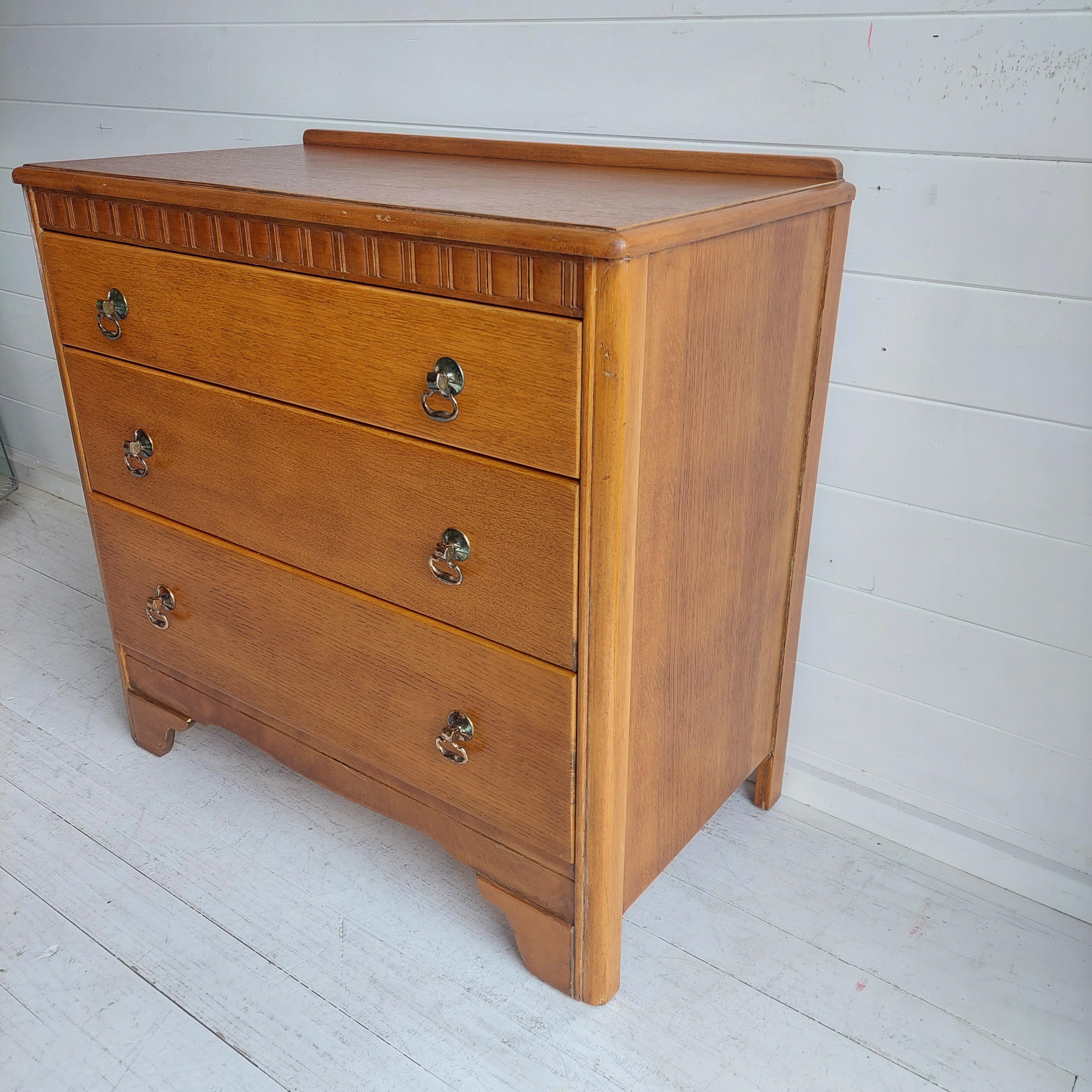 Mid Century Retro Oak Chest Of Drawers By Harris Lebus Furniture, 1960s 4