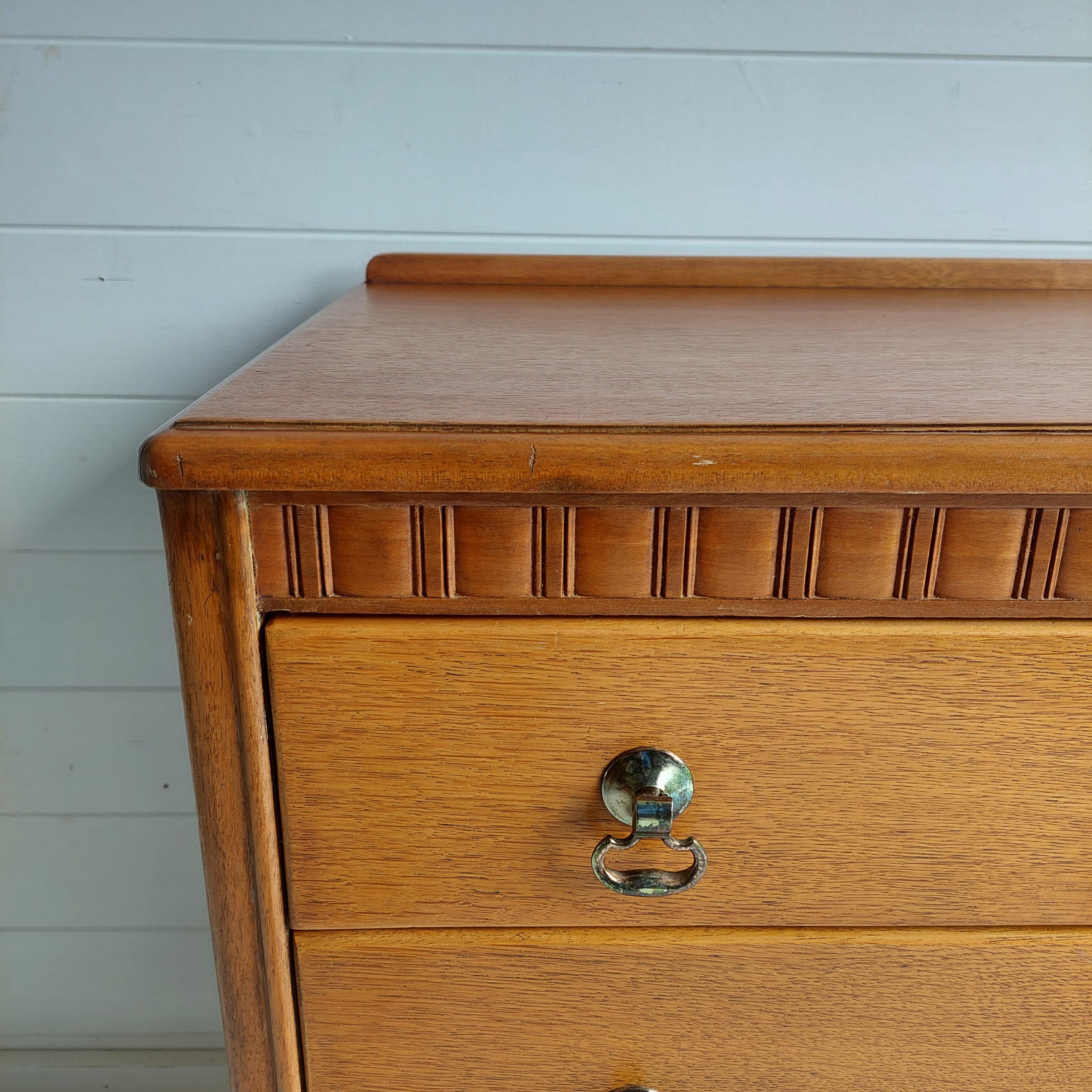 Mid Century Retro Oak Chest Of Drawers By Harris Lebus Furniture, 1960s 5