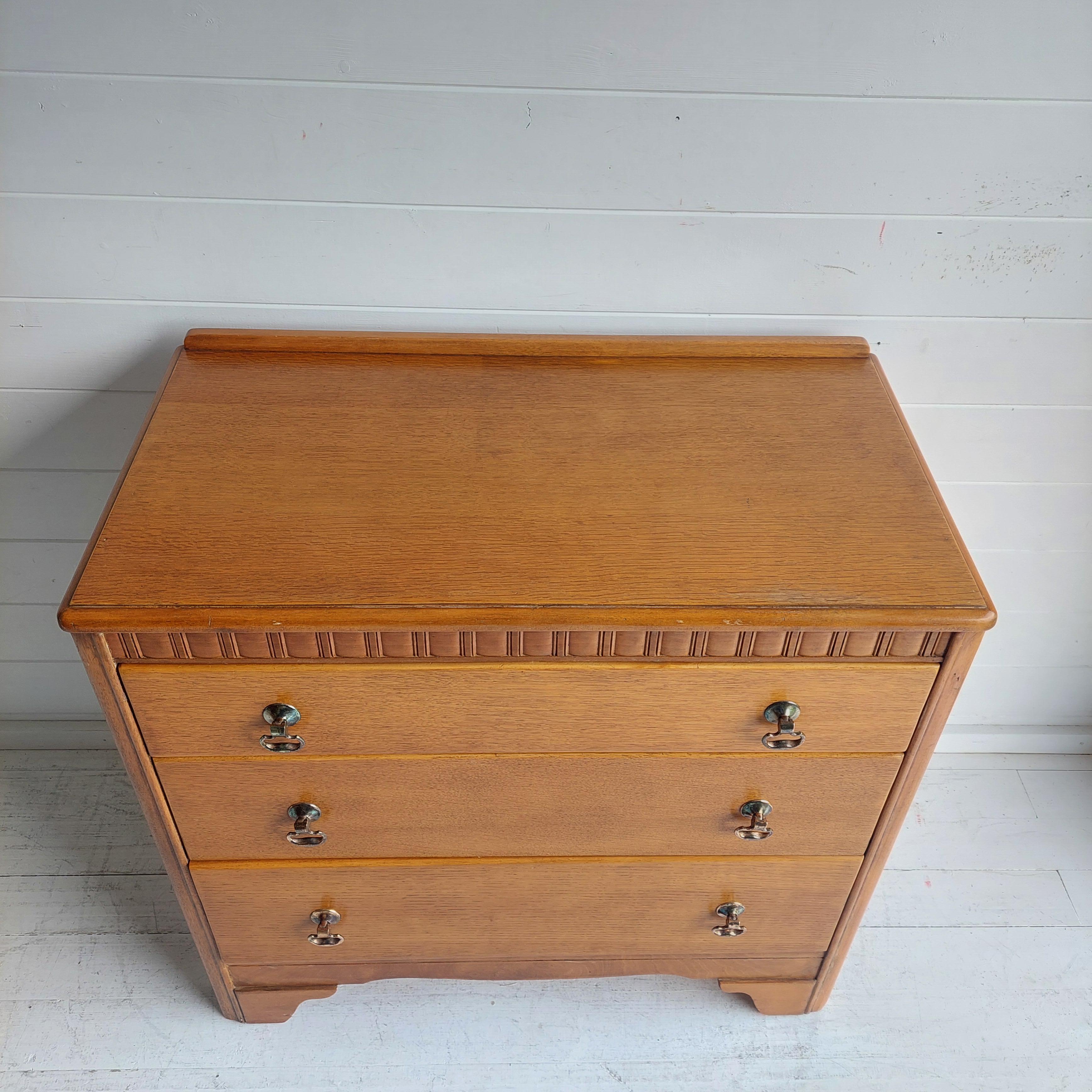 Mid Century Retro Oak Chest Of Drawers By Harris Lebus Furniture, 1960s 6