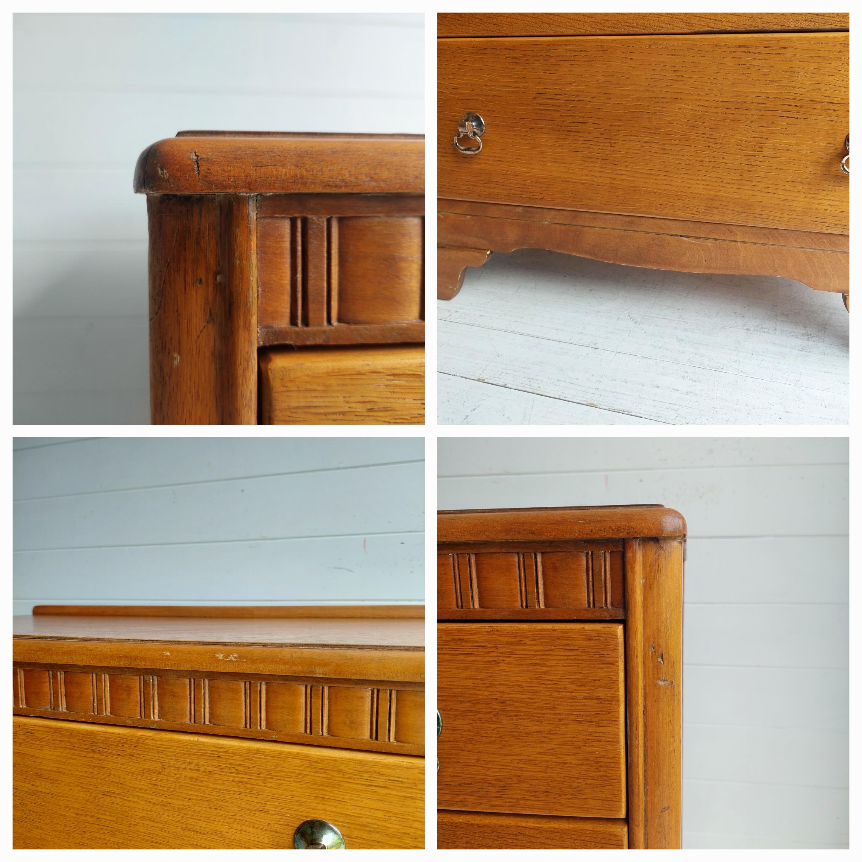 Mid Century Retro Oak Chest Of Drawers By Harris Lebus Furniture, 1960s 10