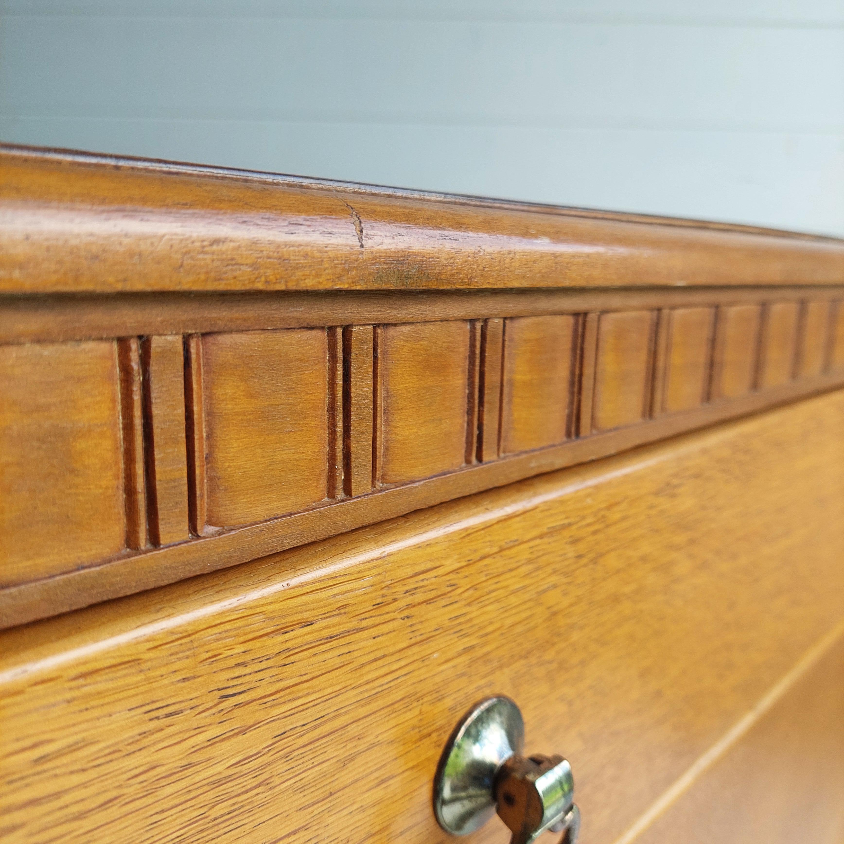 20th Century Mid Century Retro Oak Chest Of Drawers By Harris Lebus Furniture, 1960s
