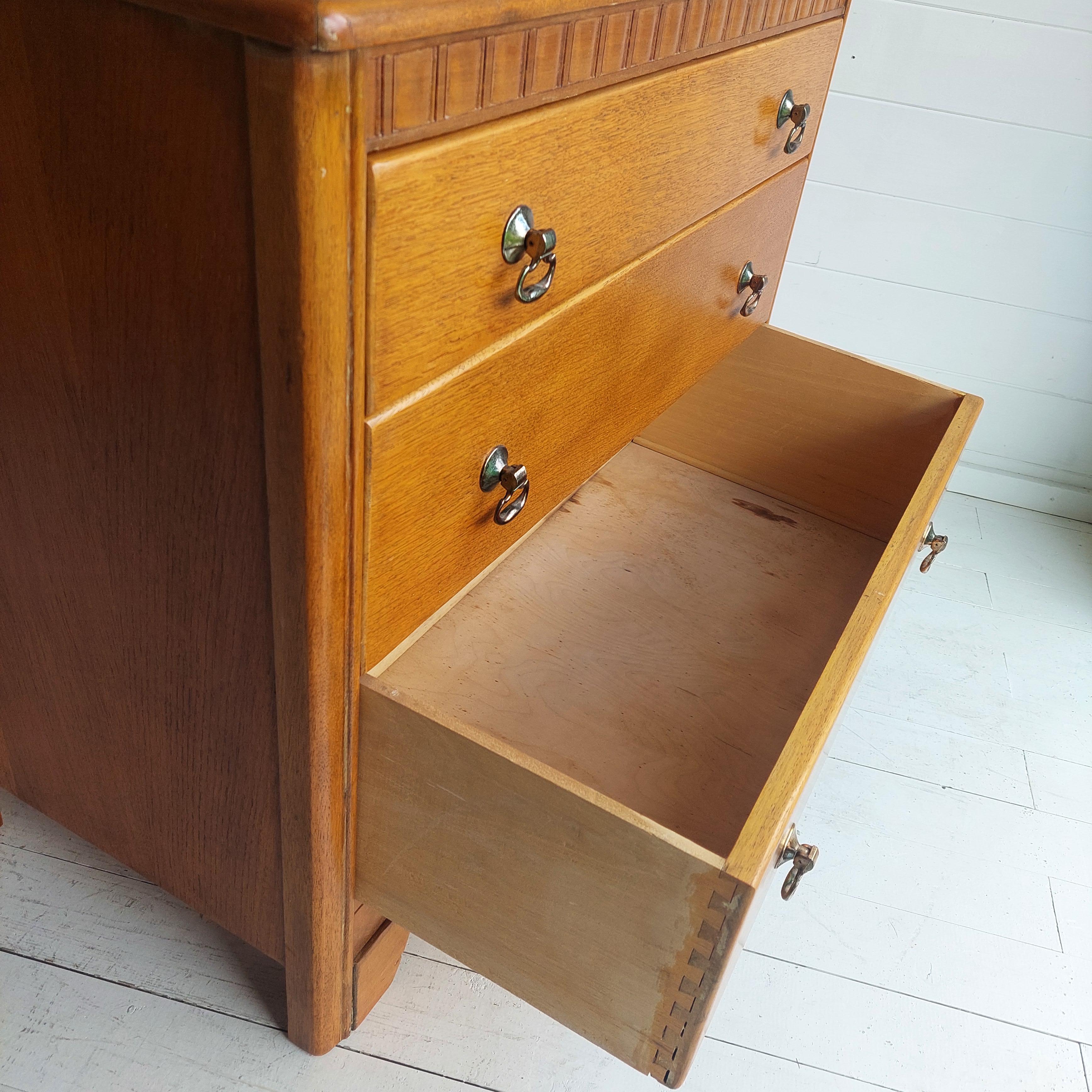 Mid Century Retro Oak Chest Of Drawers By Harris Lebus Furniture, 1960s 2