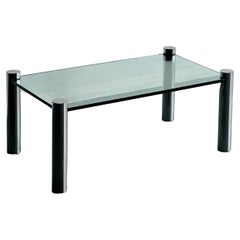 Mid Century Vintage Pace Style Chrome And Glass Coffee Table