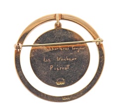 Cartier Midcentury Retro Poodle Dog Gold Brooch Pin