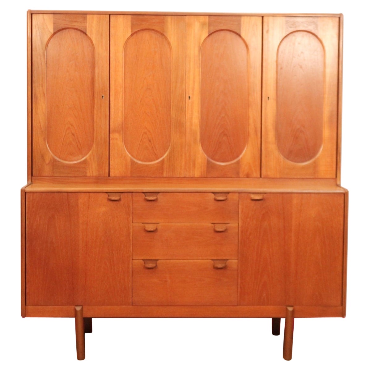 Mid Century Retro Teak Nathan Credenza Highboard Vintage Bureau Drinks Cabinet
