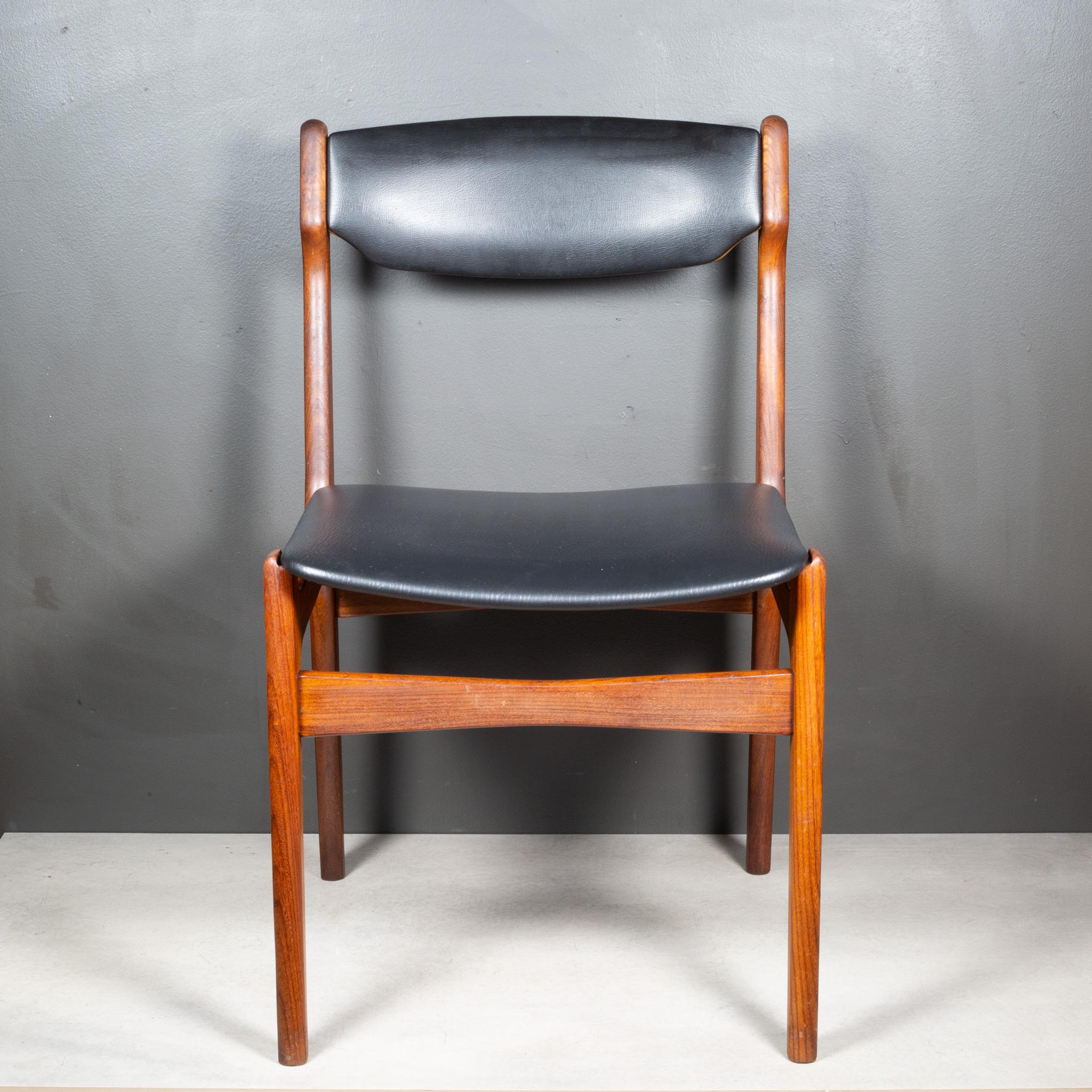  Mid-century Reupholsted Teak Dining Chairs c.1960 For Sale 4