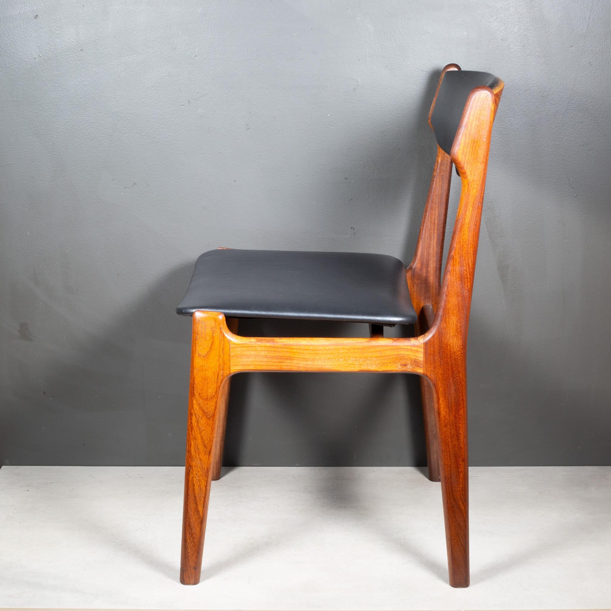 Mid-century Reupholsted Teak Dining Chairs c.1960 For Sale 9