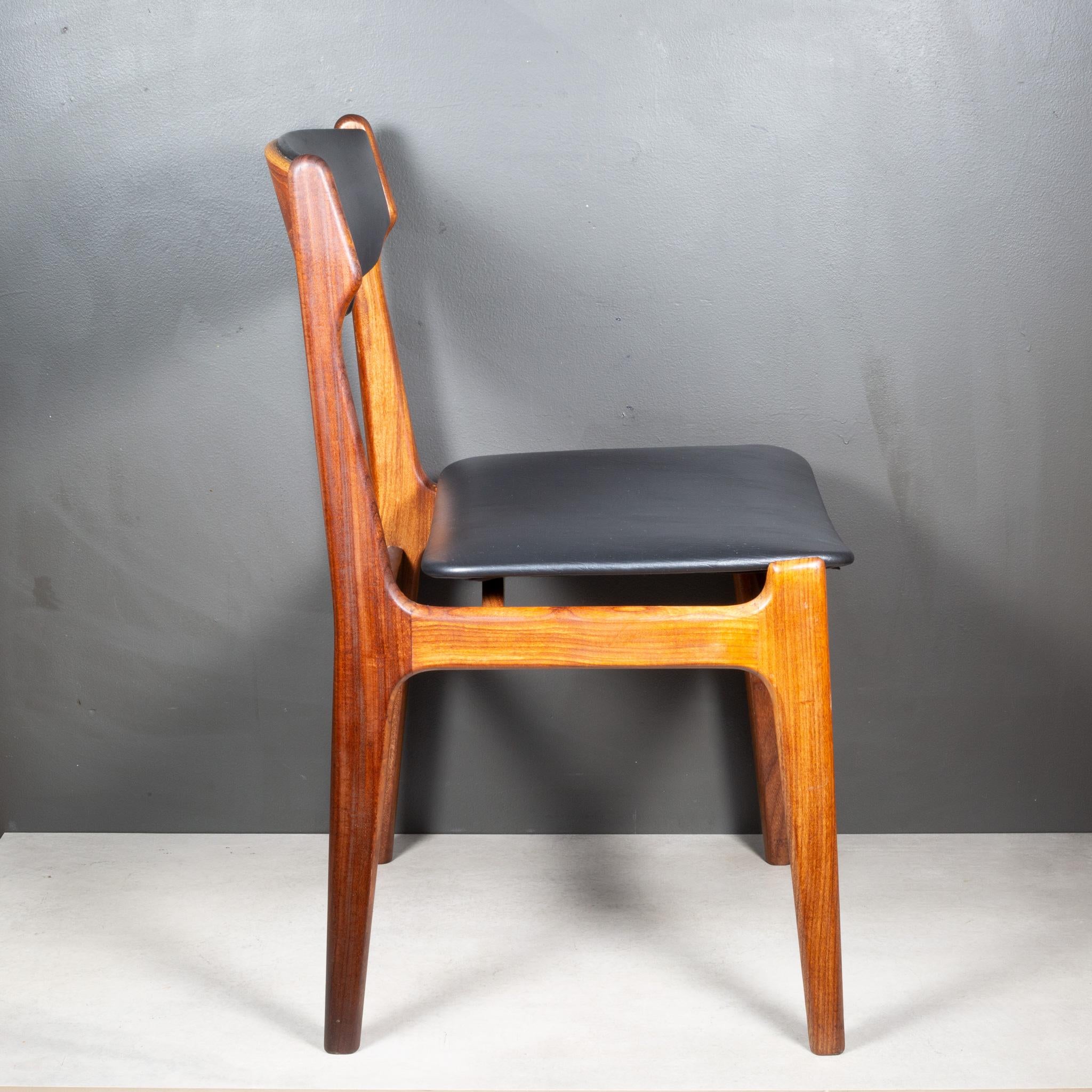  Mid-century Reupholsted Teak Dining Chairs c.1960 For Sale 11