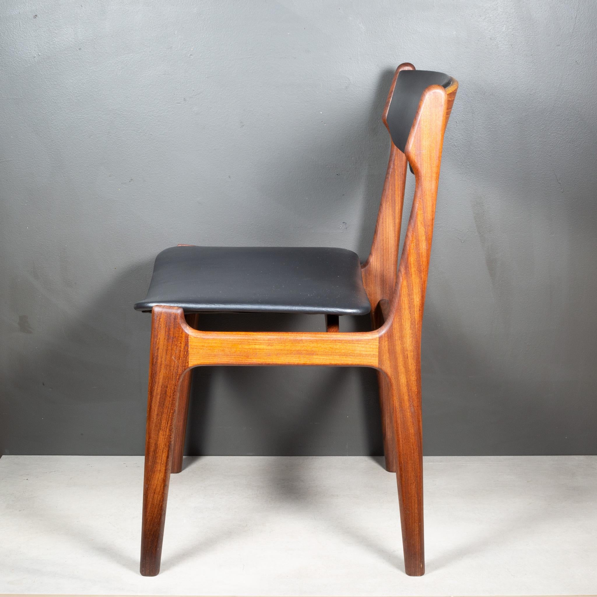 Mid-Century Modern  Mid-century Reupholsted Teak Dining Chairs c.1960 For Sale