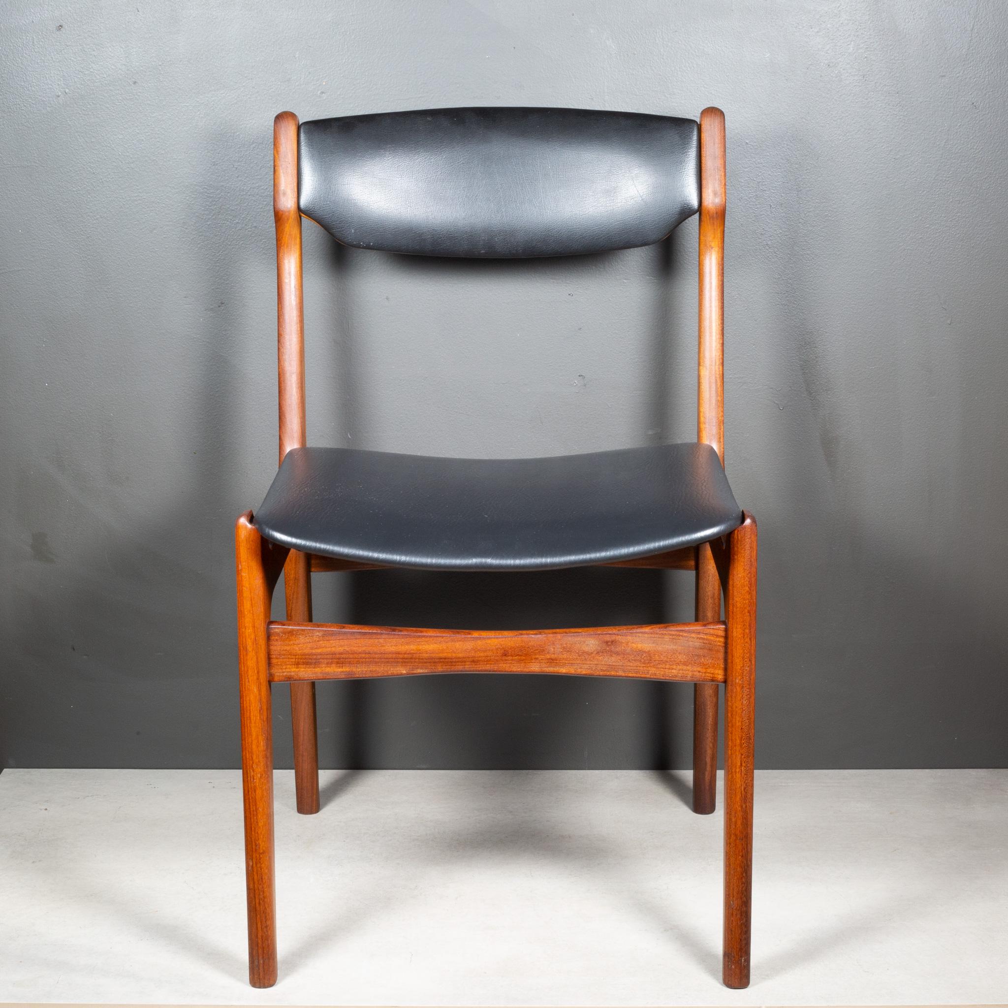 20th Century  Mid-century Reupholsted Teak Dining Chairs c.1960 For Sale
