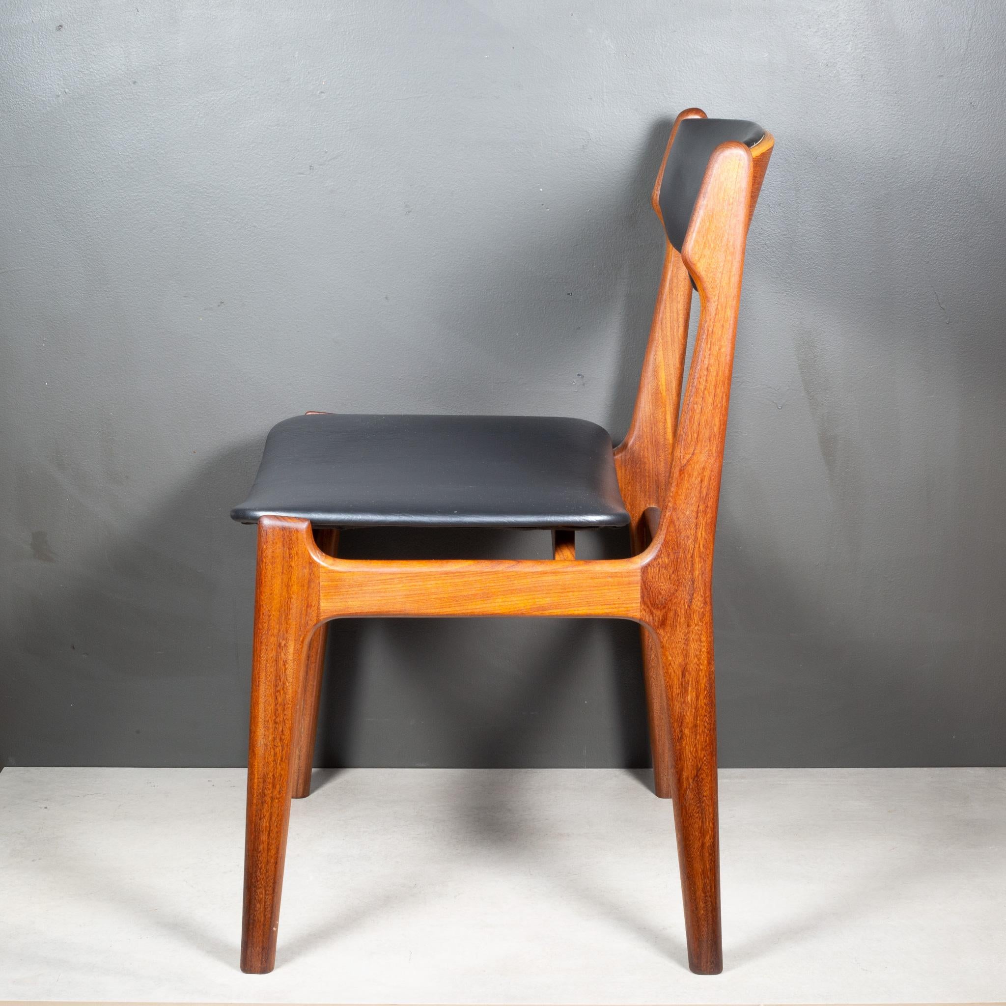  Mid-century Reupholsted Teak Dining Chairs c.1960 For Sale 1