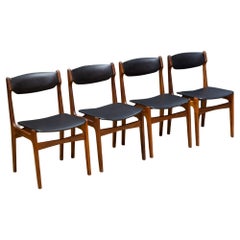 Vintage  Mid-century Reupholsted Teak Dining Chairs c.1960